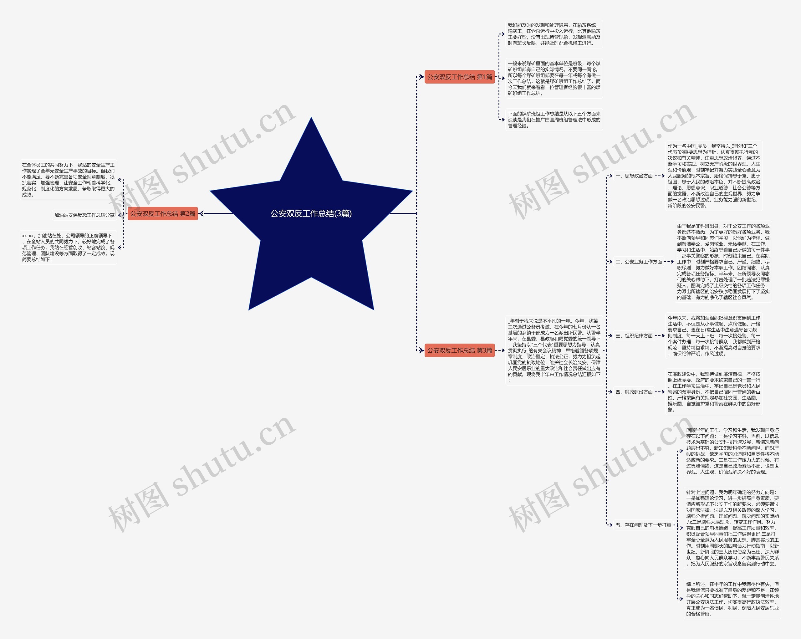 公安双反工作总结(3篇)思维导图