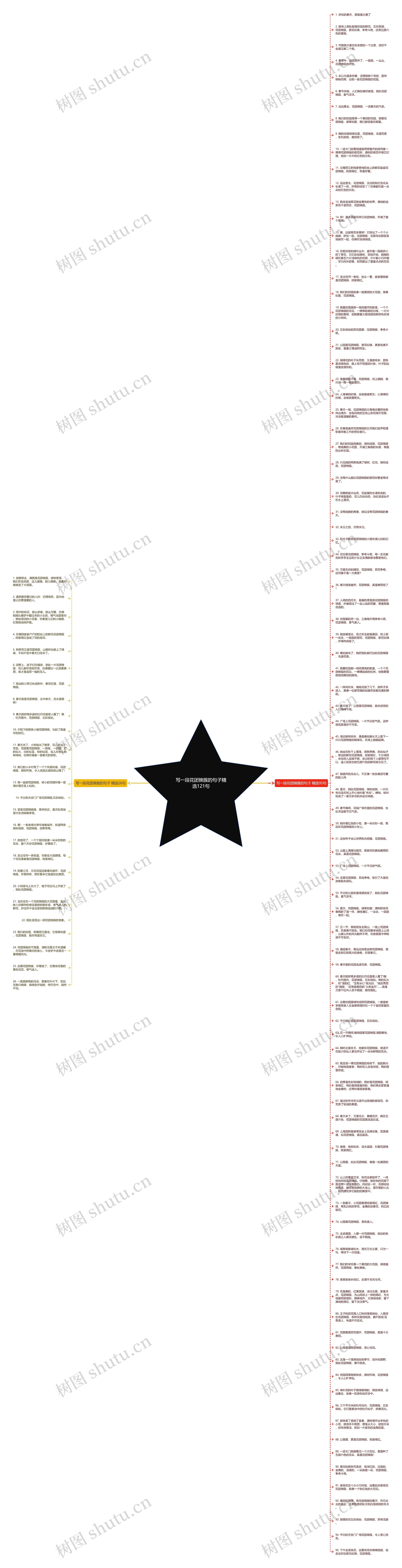 写一段花团锦簇的句子精选121句思维导图