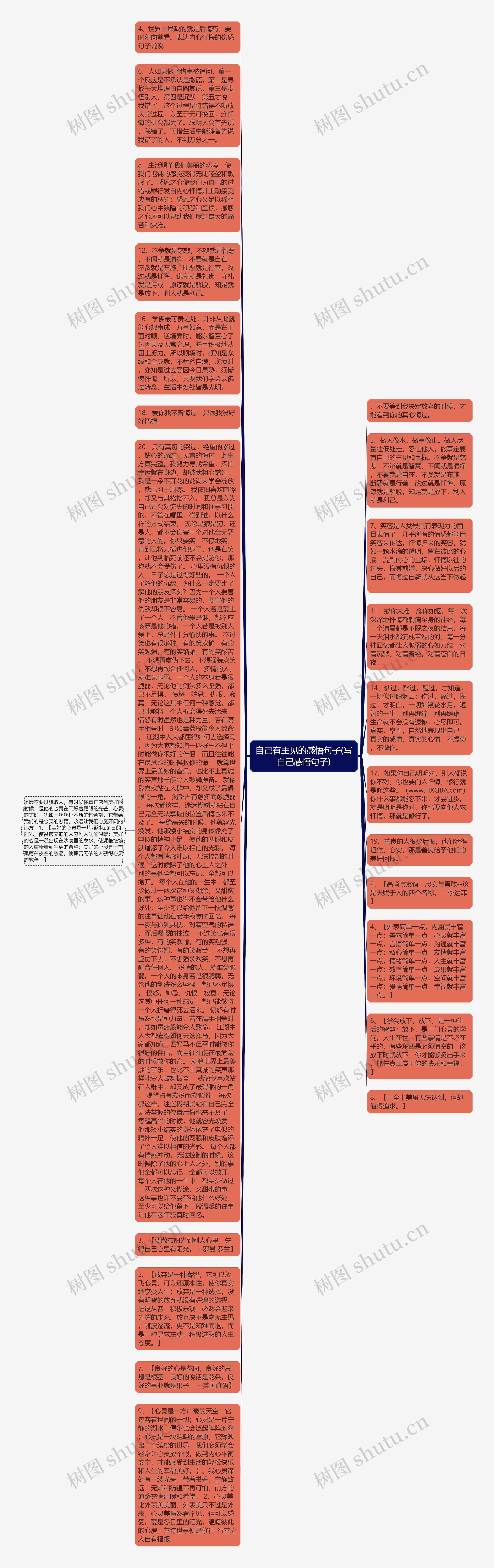 自己有主见的感悟句子(写自己感悟句子)思维导图