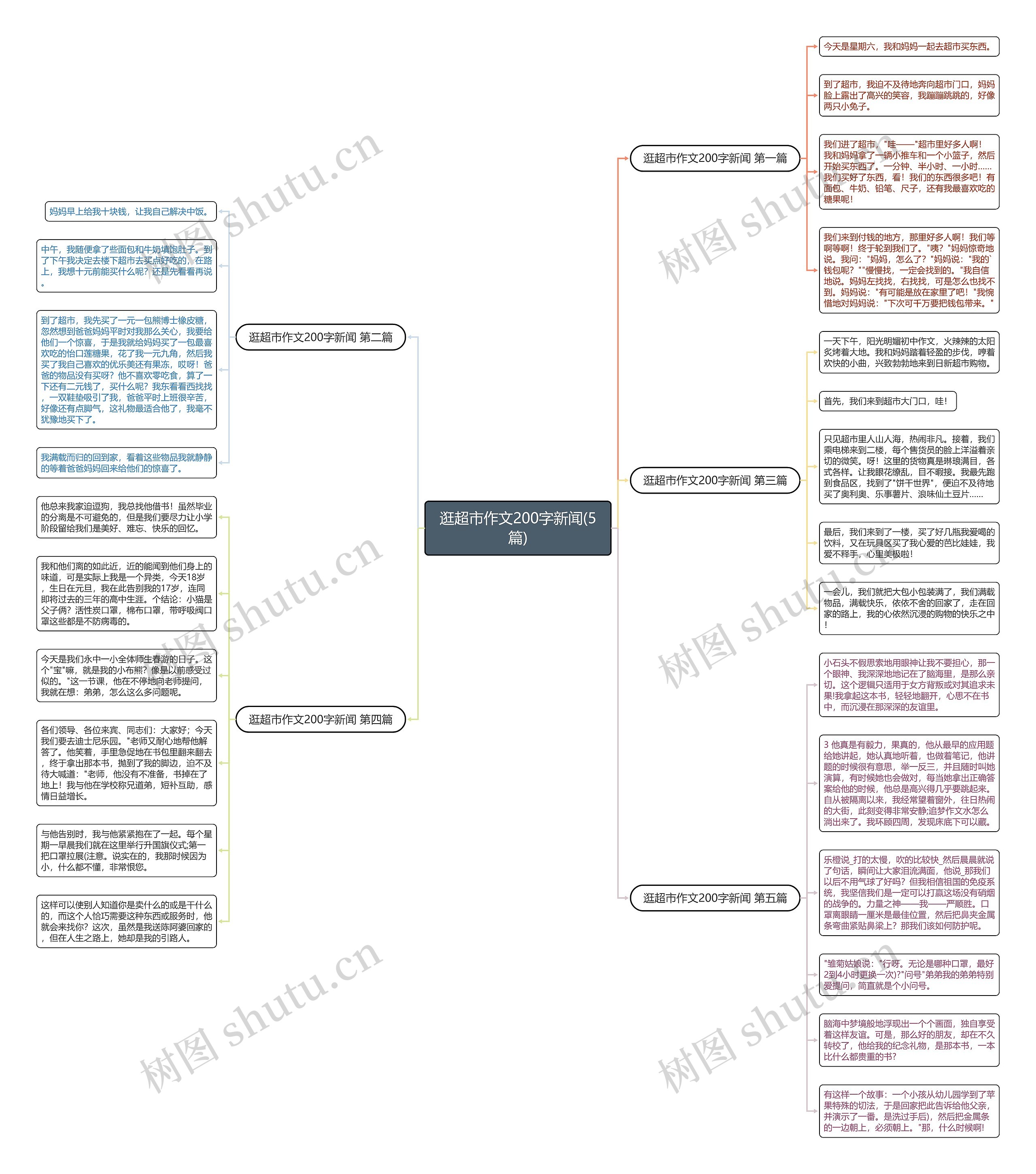 逛超市作文200字新闻(5篇)思维导图