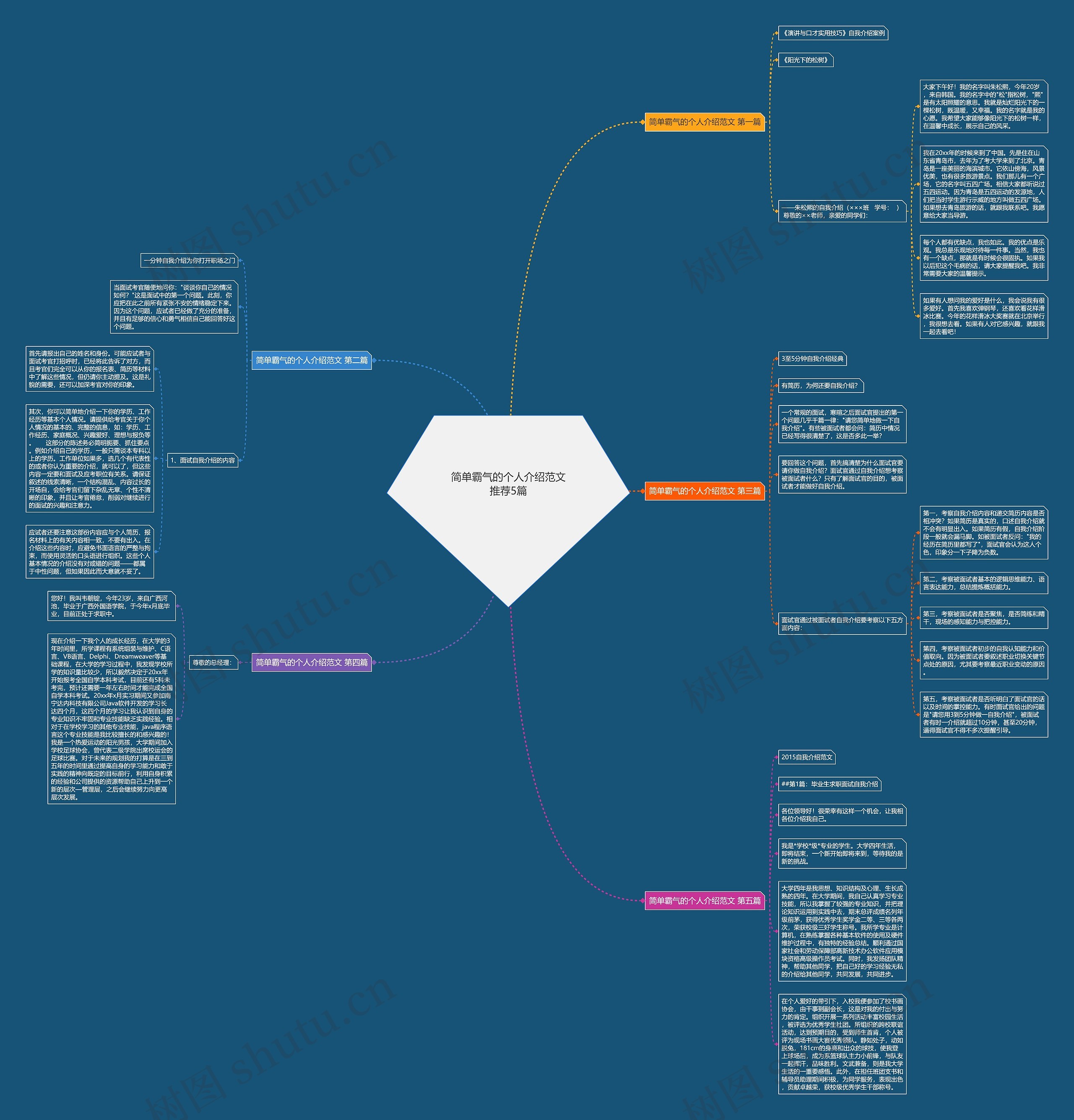 简单霸气的个人介绍范文推荐5篇思维导图