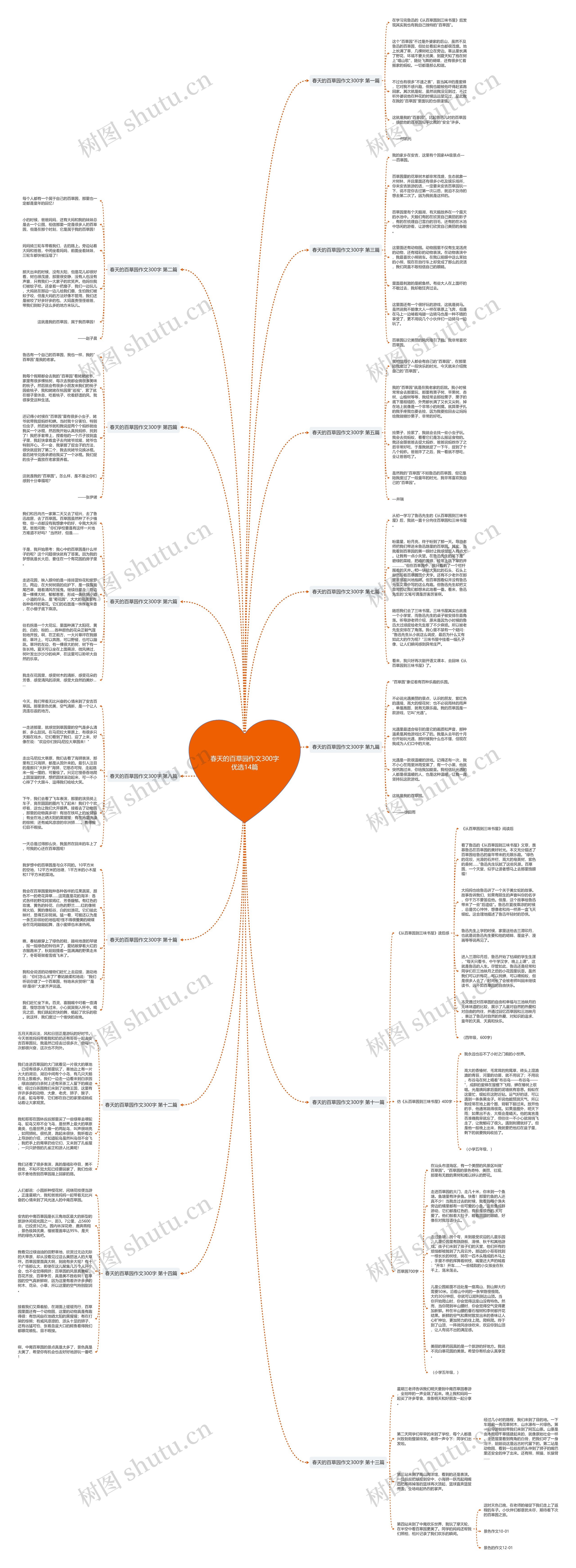 春天的百草园作文300字优选14篇思维导图