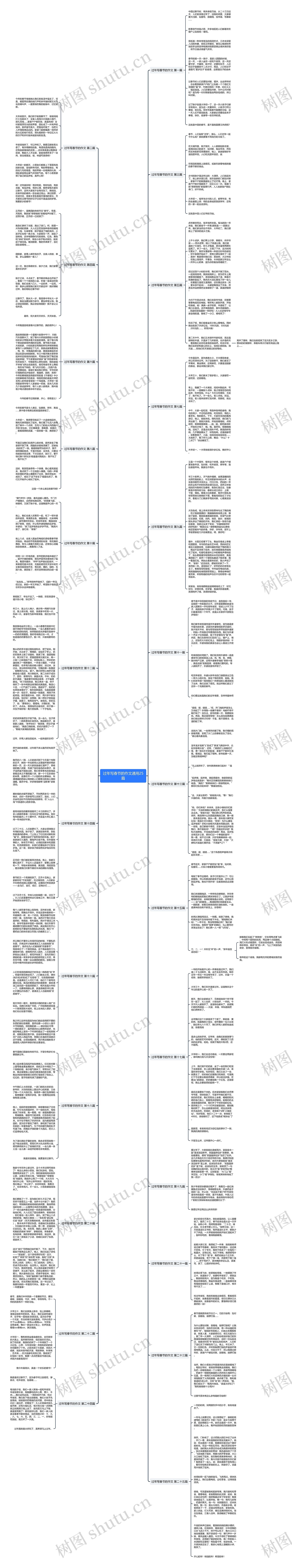 过年写春节的作文通用25篇思维导图