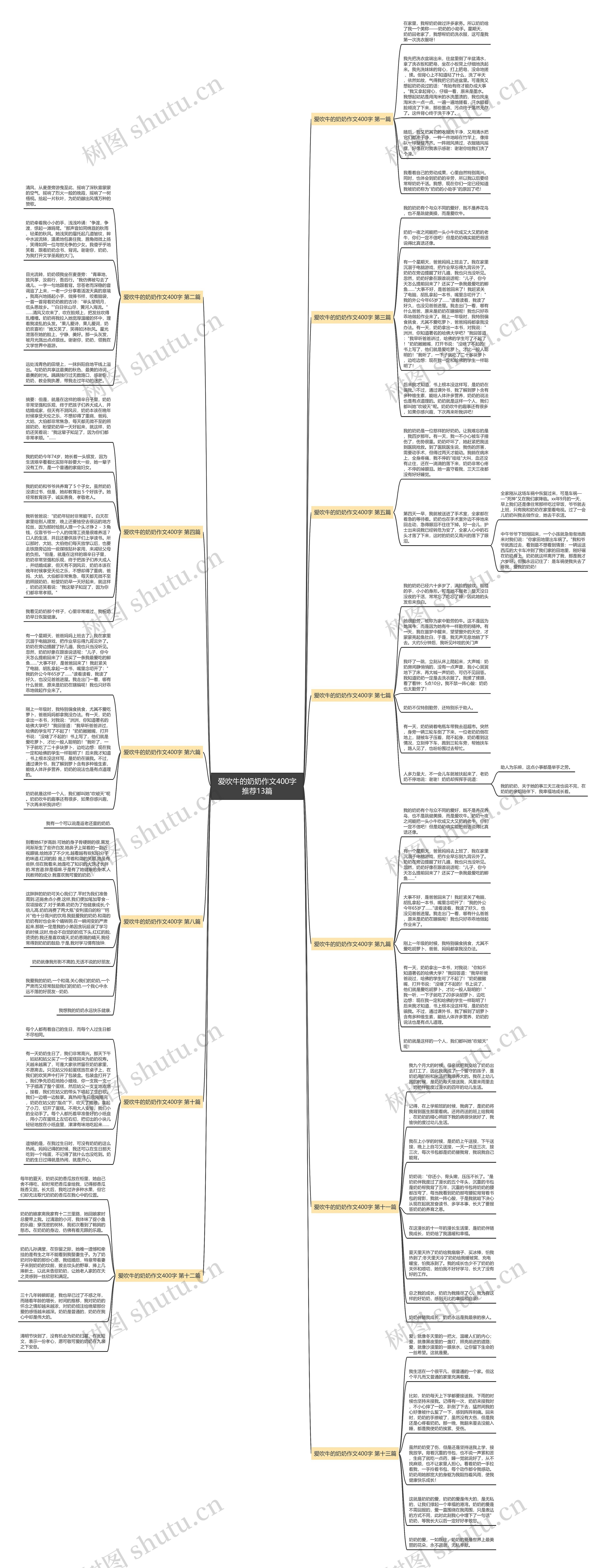 爱吹牛的奶奶作文400字推荐13篇思维导图