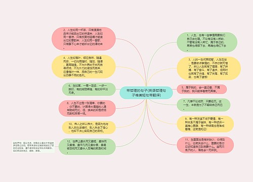 带哲理的句子(英语哲理句子唯美短句带翻译)