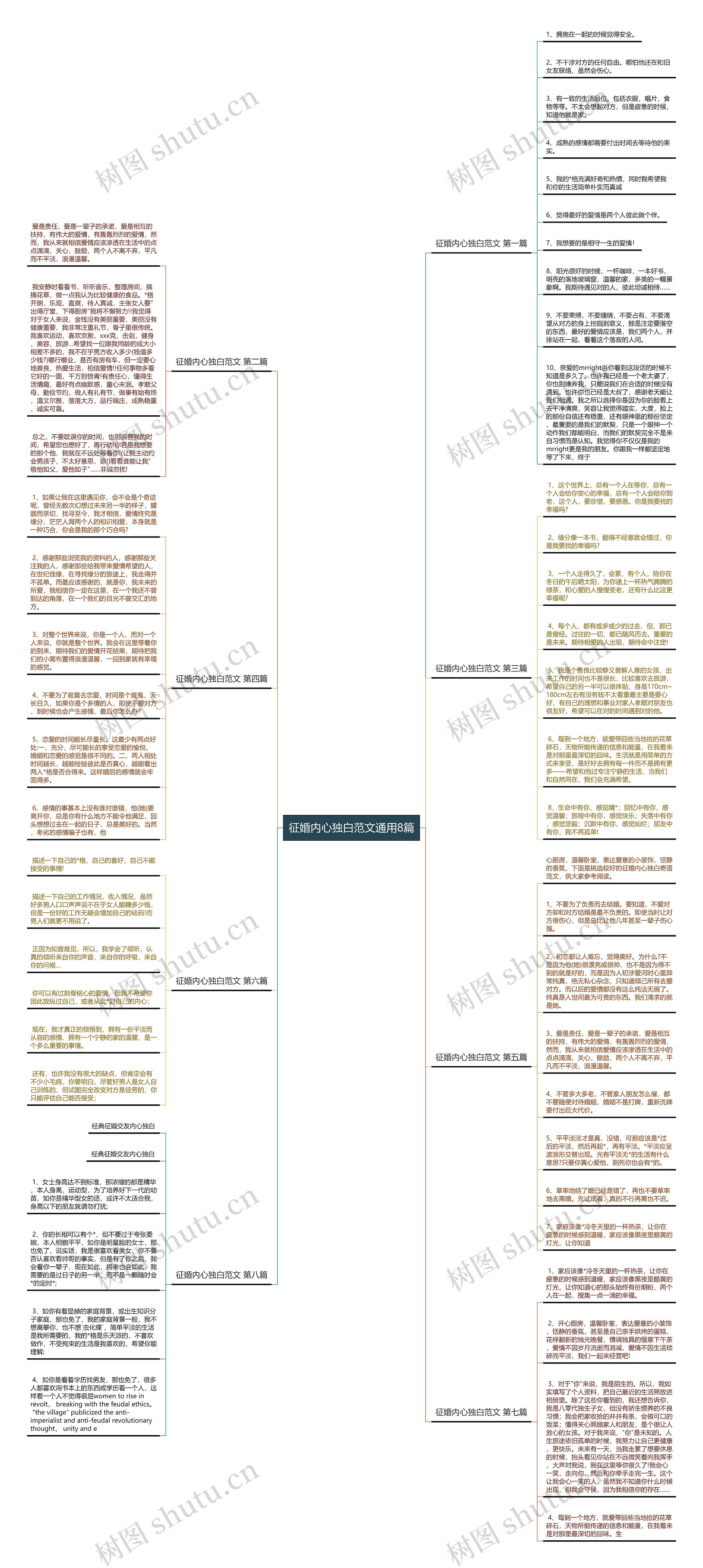 征婚内心独白范文通用8篇思维导图