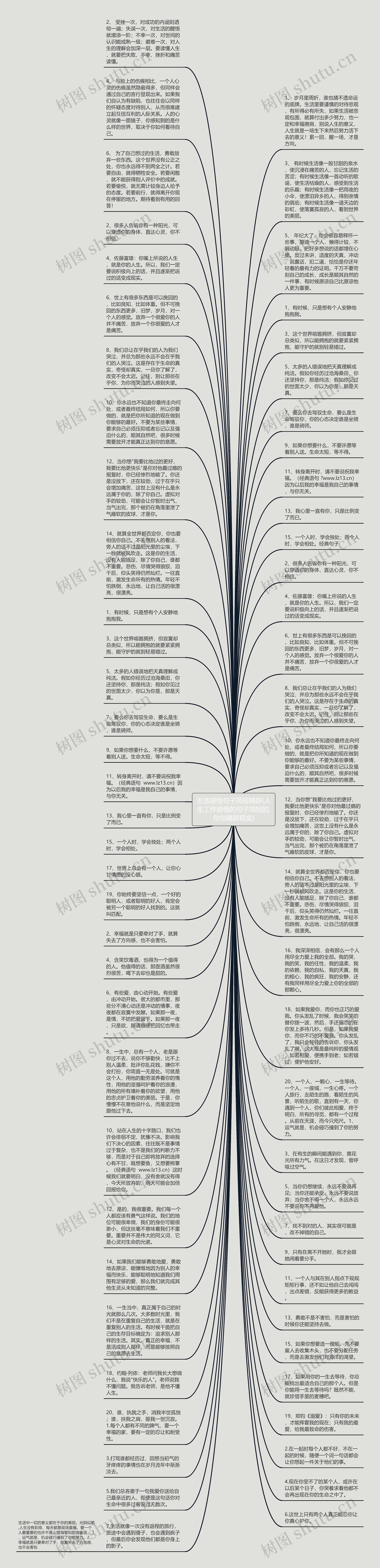 生活感悟句子简短精辟(人生工作感悟的句子简短的,句句精辟现实)思维导图