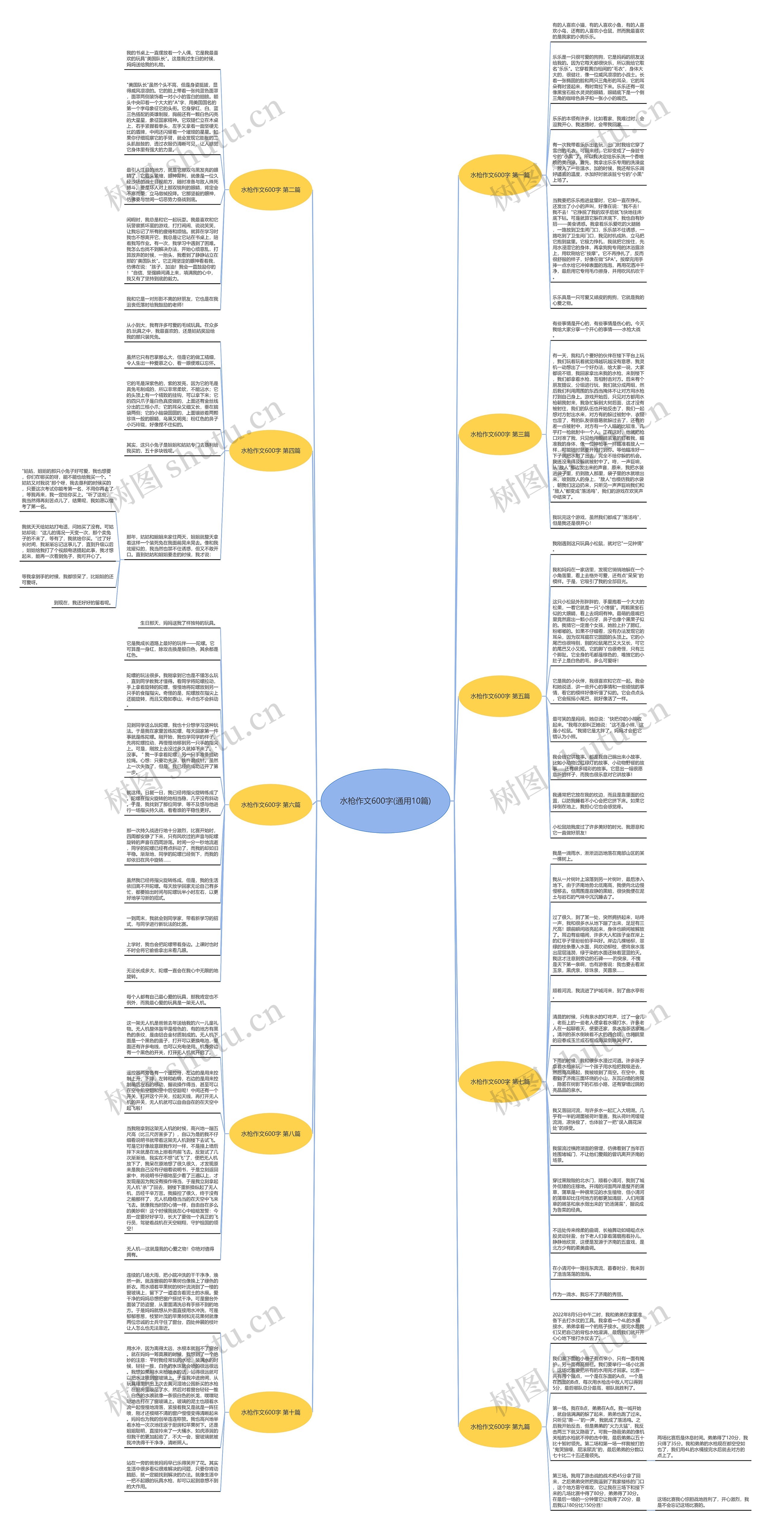 水枪作文600字(通用10篇)思维导图