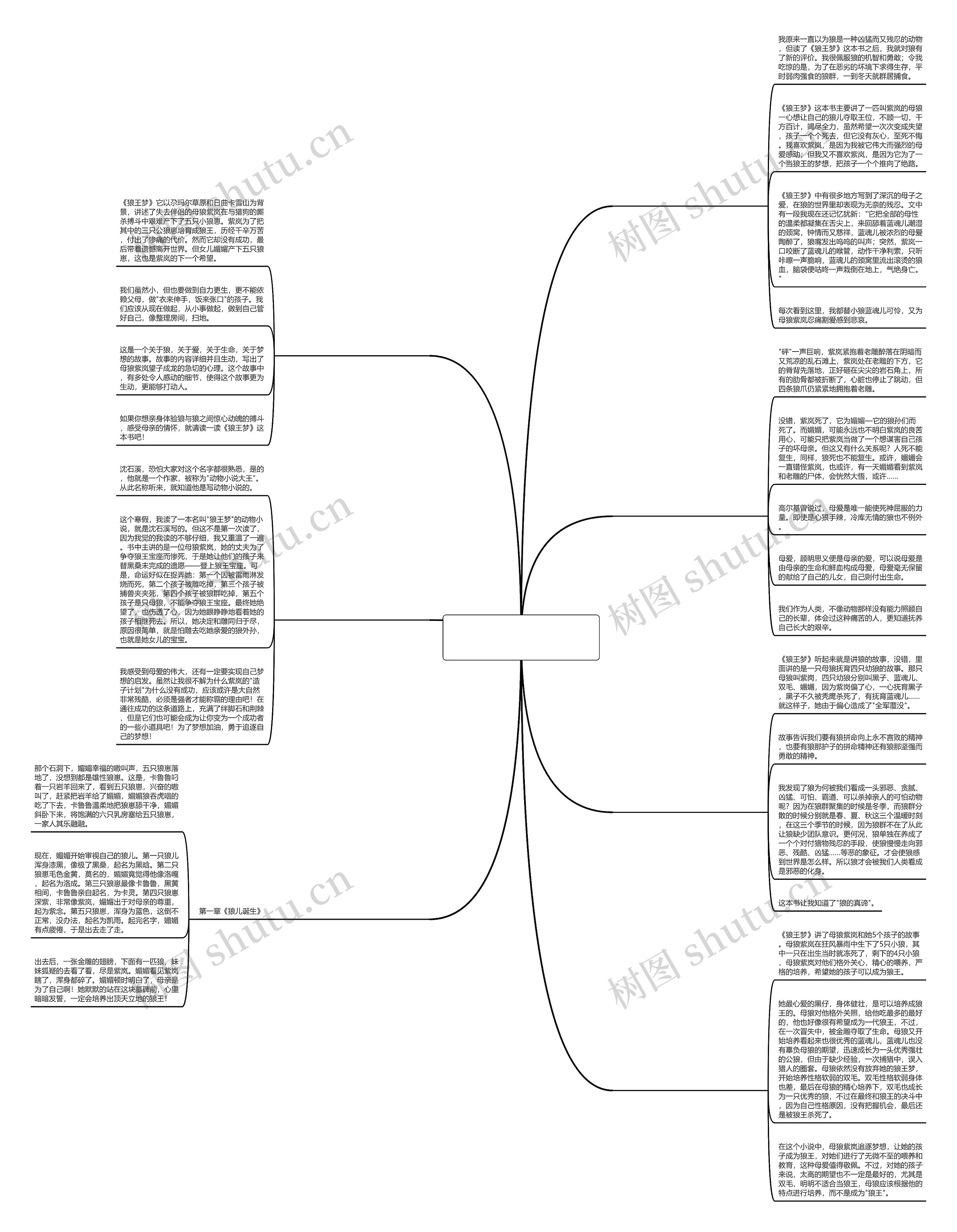 狼王梦这本书的作文300字(推荐7篇)思维导图