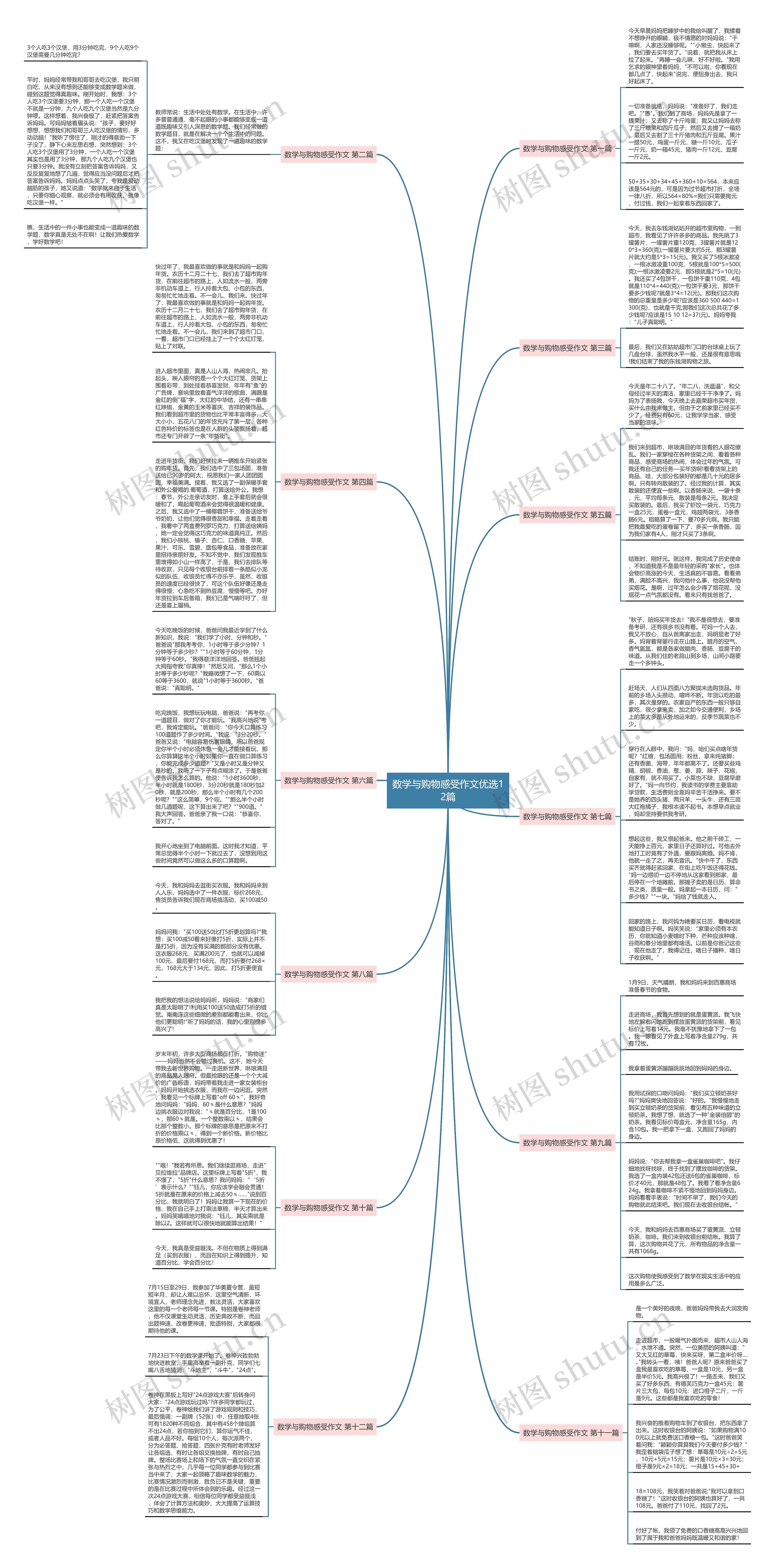 数学与购物感受作文优选12篇思维导图