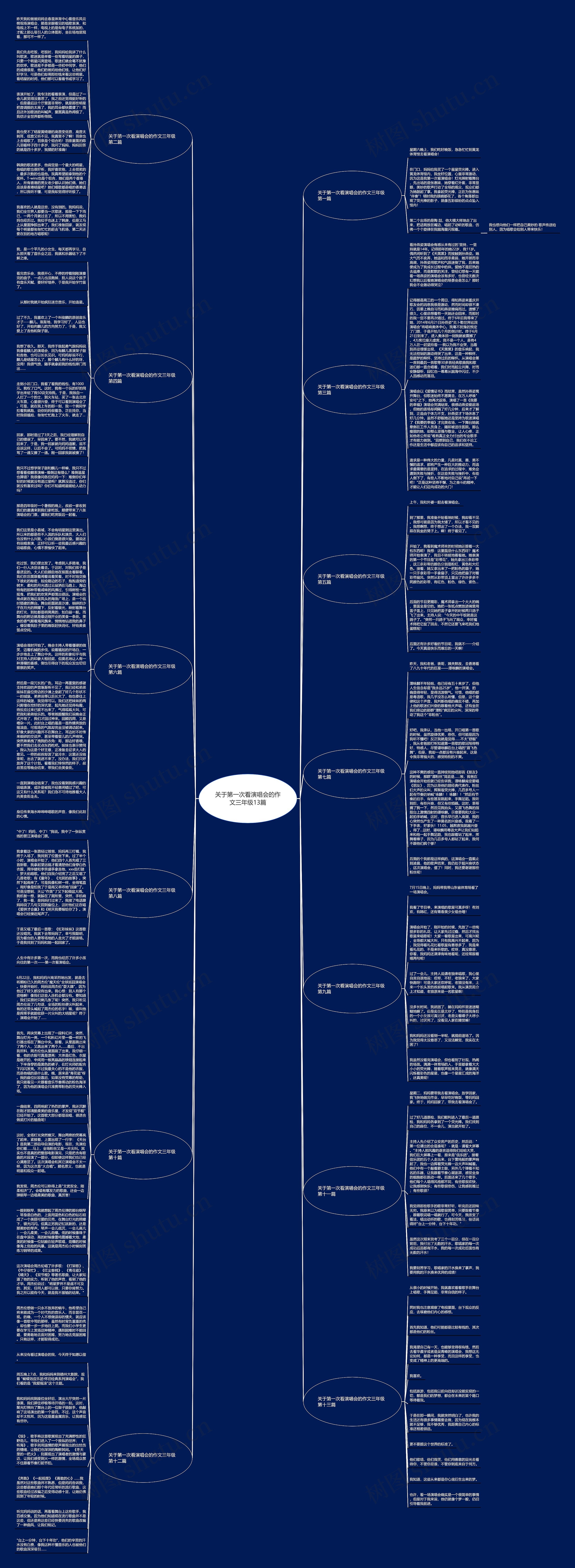 关于第一次看演唱会的作文三年级13篇思维导图
