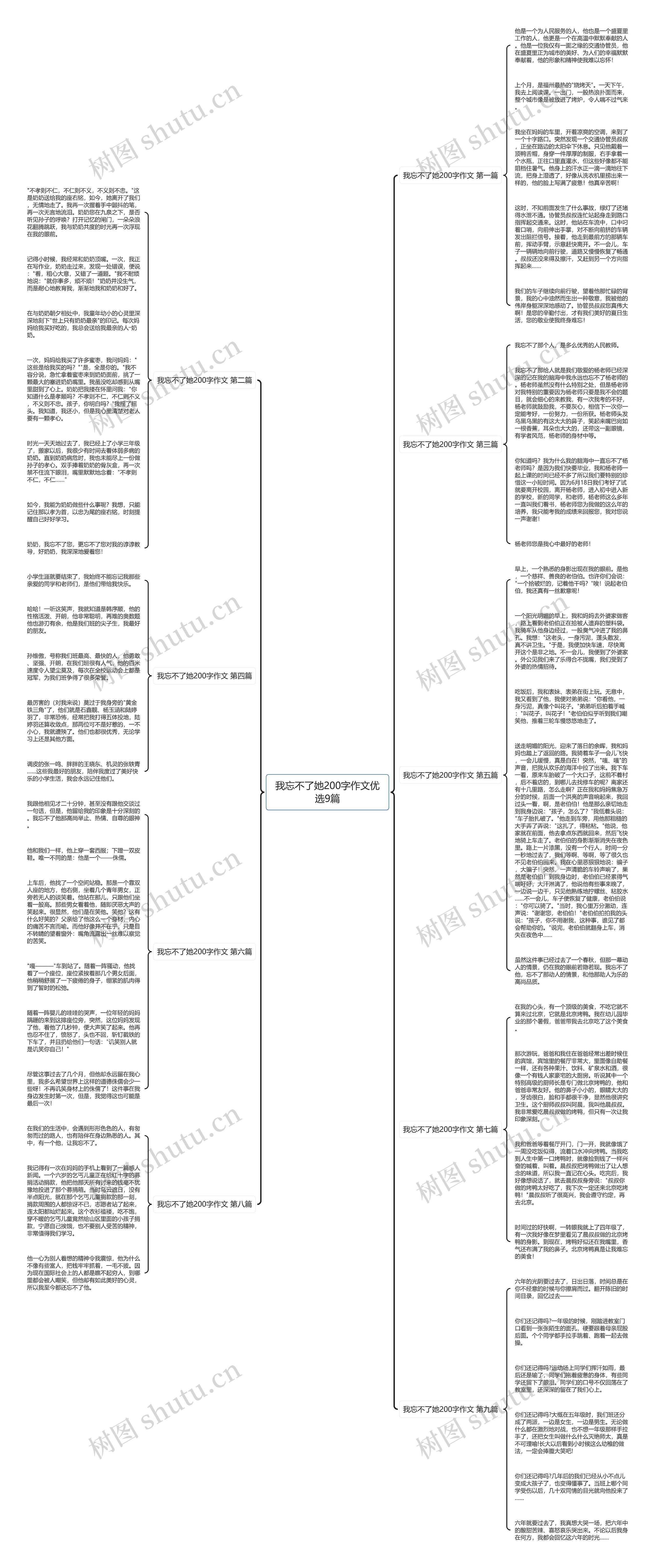 我忘不了她200字作文优选9篇思维导图