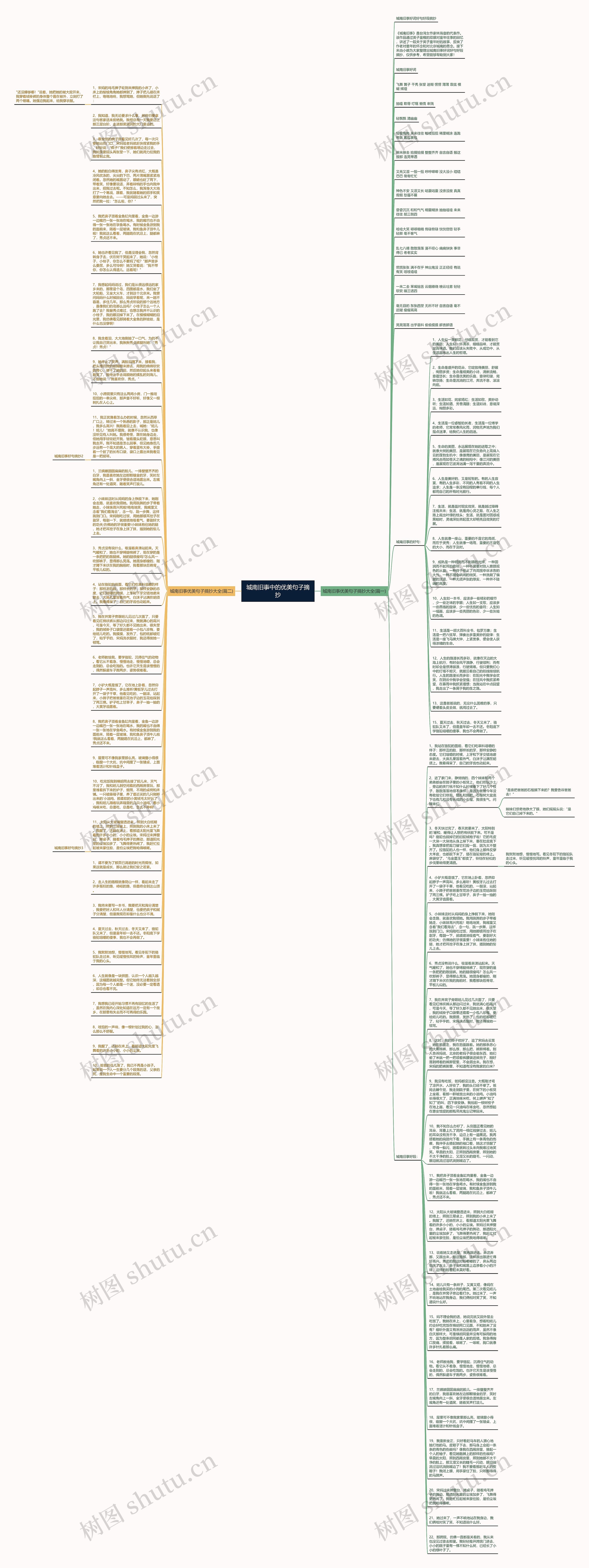 城南旧事中的优美句子摘抄思维导图