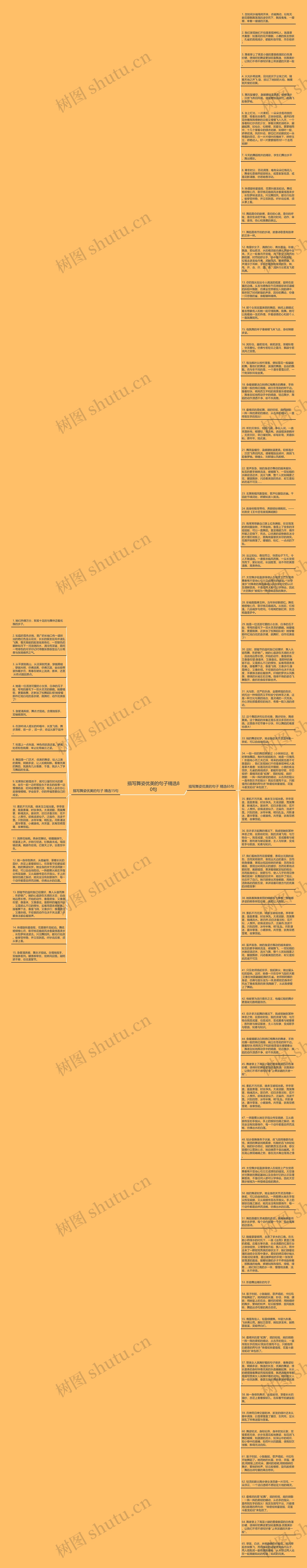 描写舞姿优美的句子精选80句思维导图