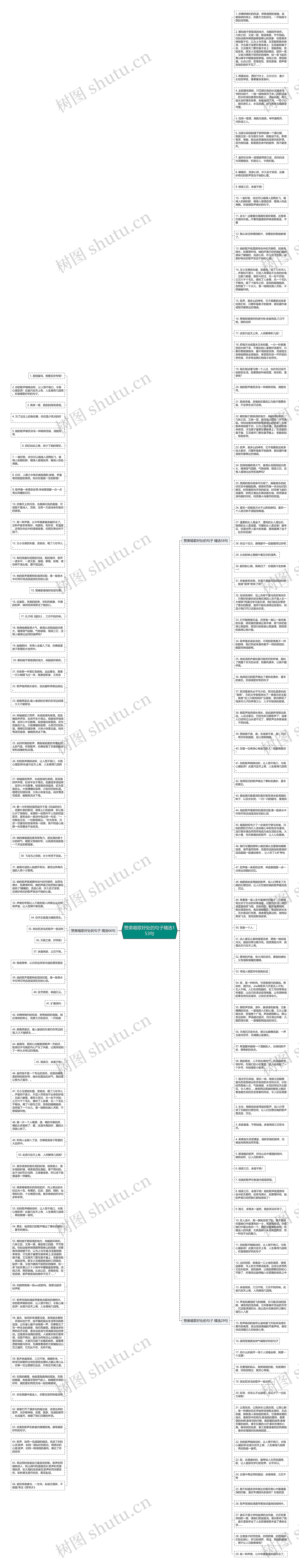 赞美唱歌好处的句子精选153句思维导图