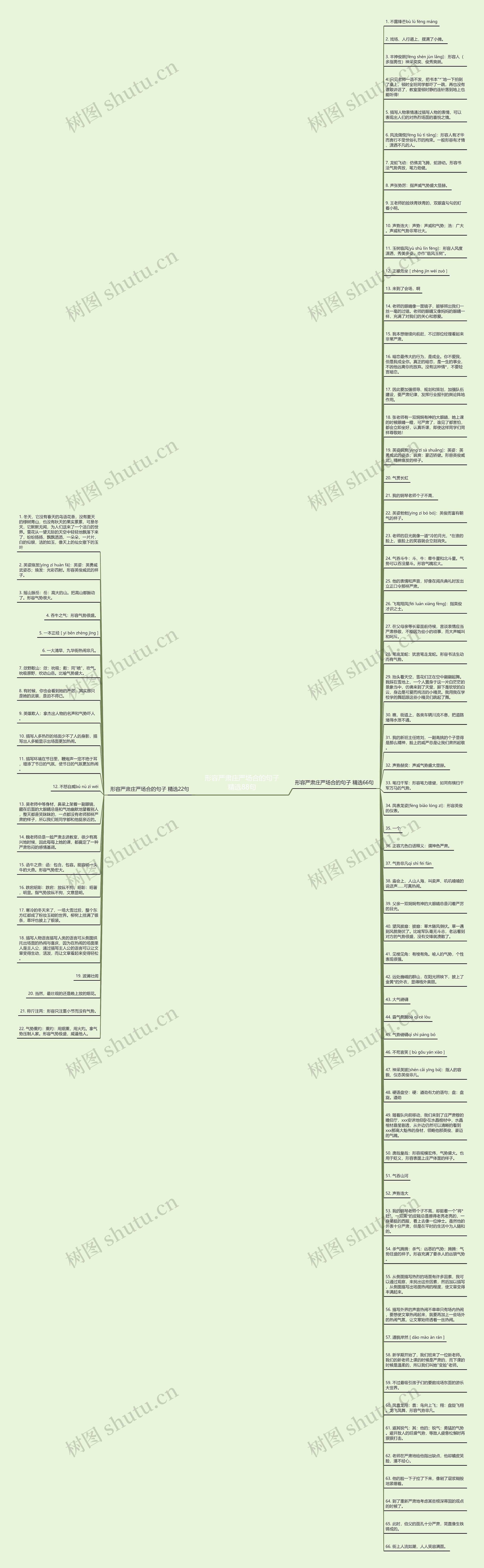 形容严肃庄严场合的句子精选88句思维导图