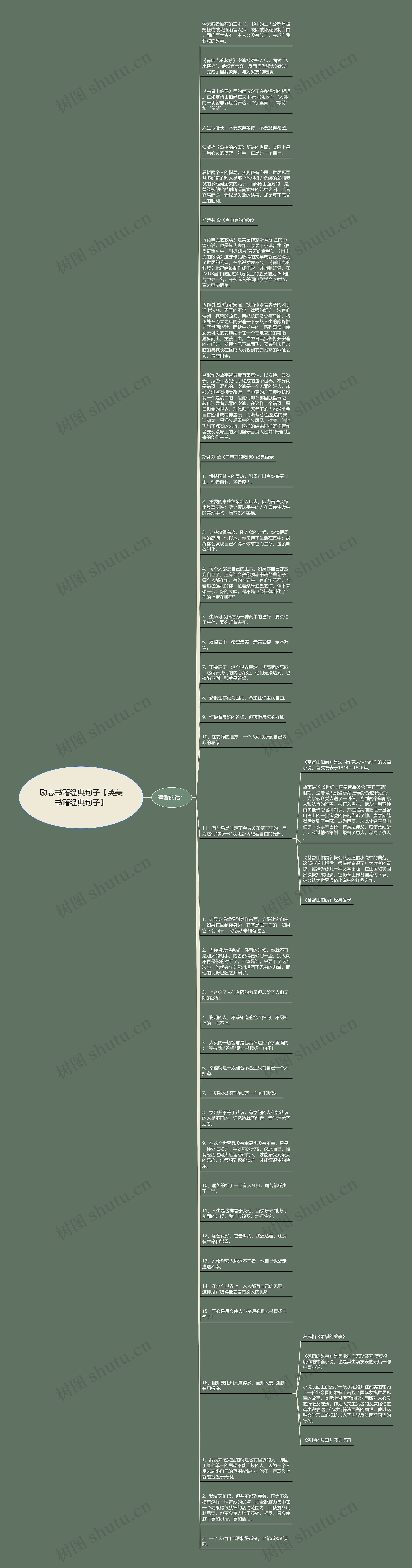 励志书籍经典句子【英美书籍经典句子】思维导图