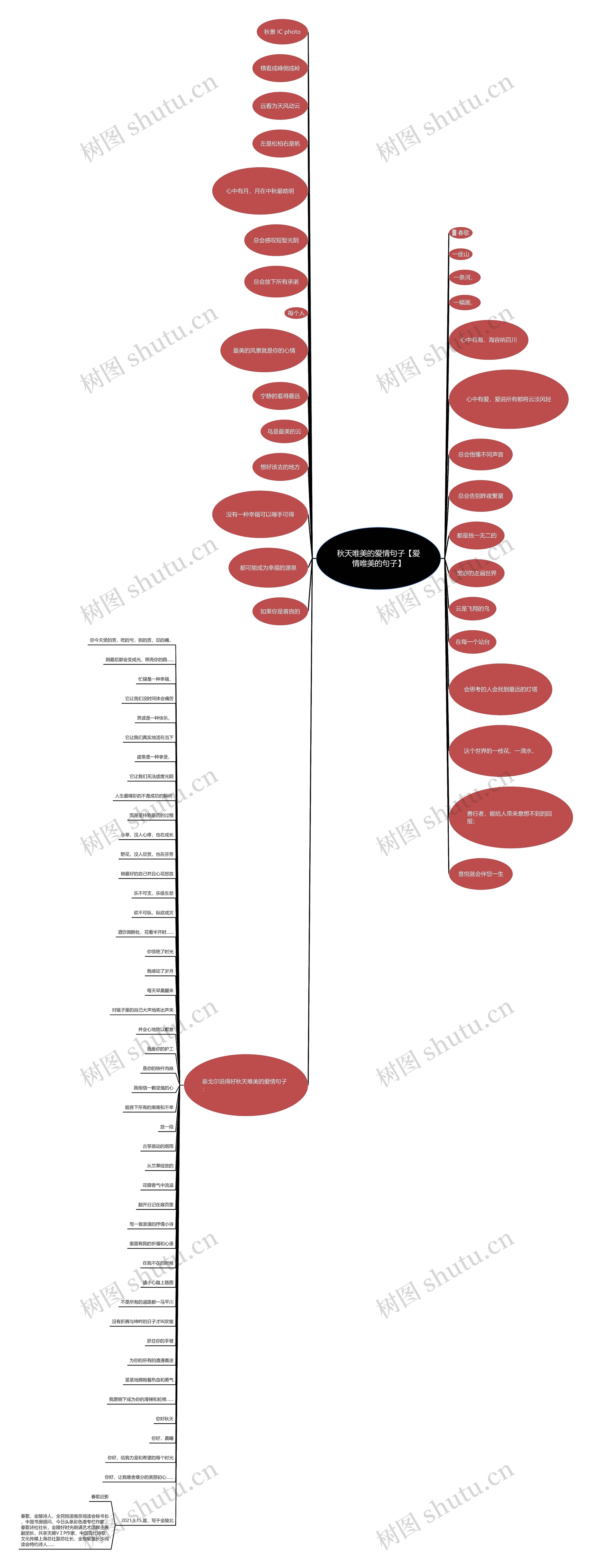 秋天唯美的爱情句子【爱情唯美的句子】思维导图