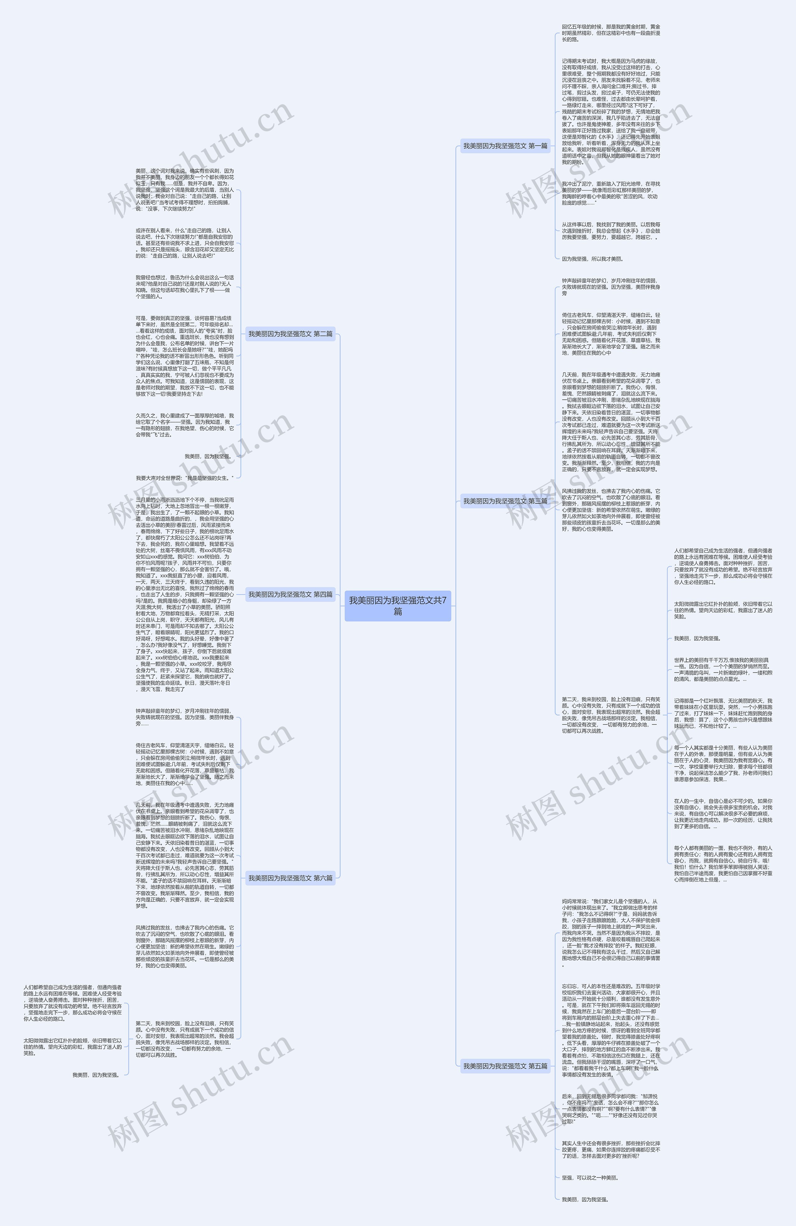 我美丽因为我坚强范文共7篇思维导图