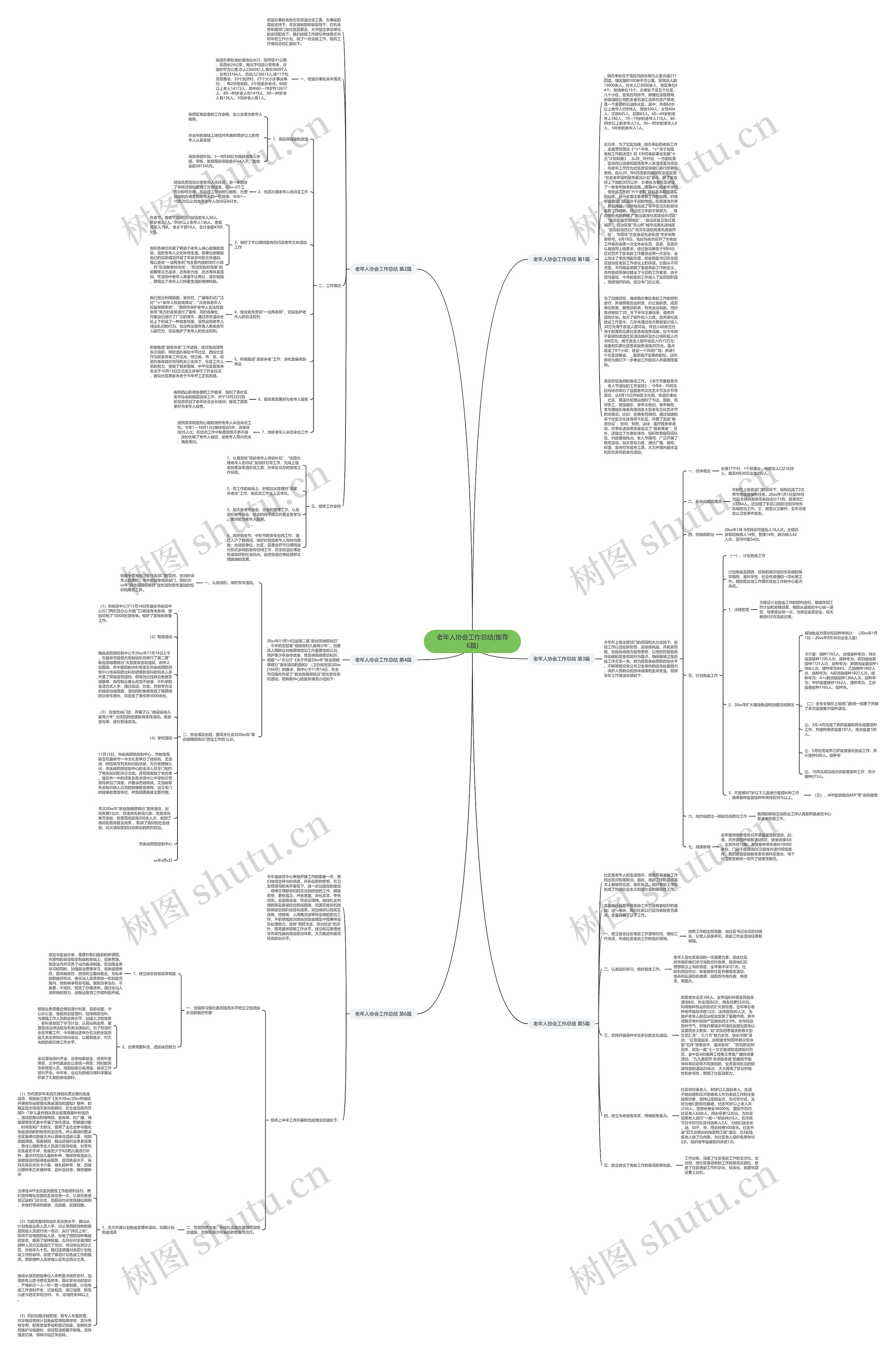 老年人协会工作总结(推荐6篇)思维导图