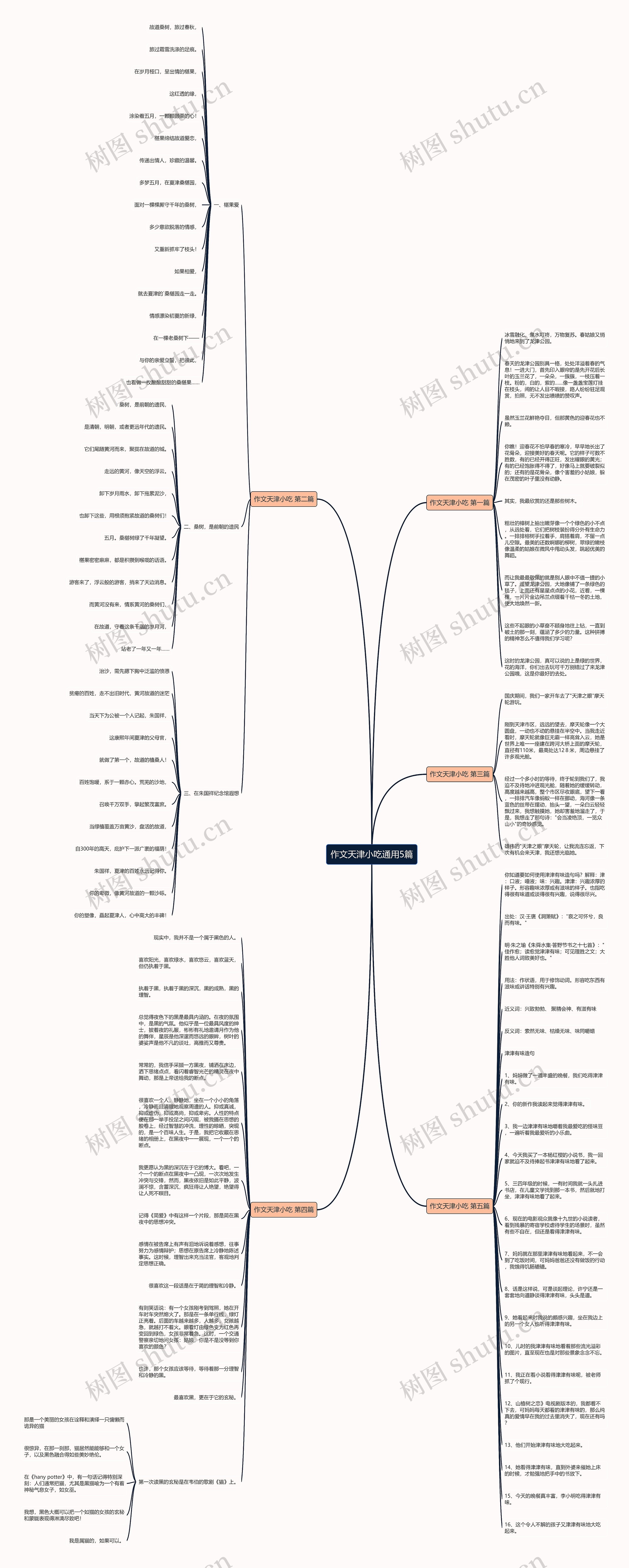 作文天津小吃通用5篇思维导图