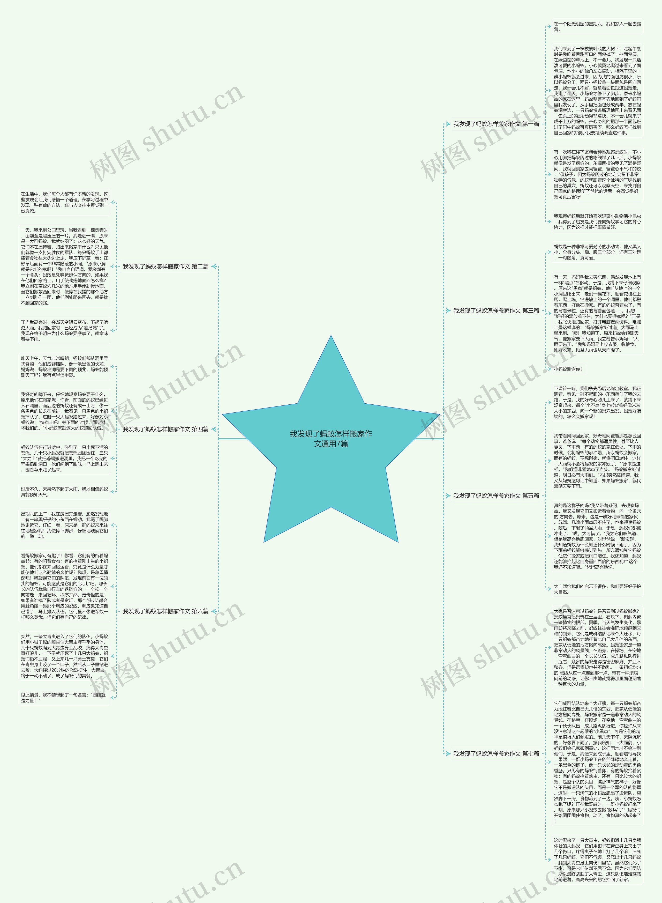 我发现了蚂蚁怎样搬家作文通用7篇思维导图