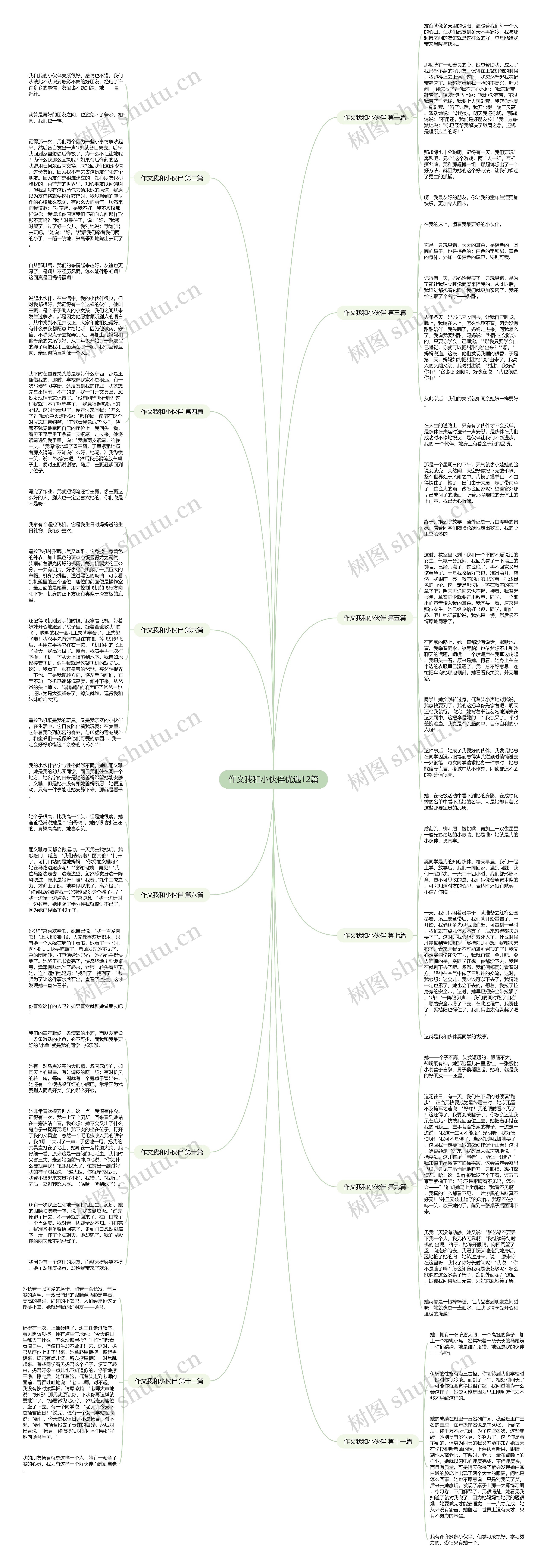 作文我和小伙伴优选12篇思维导图