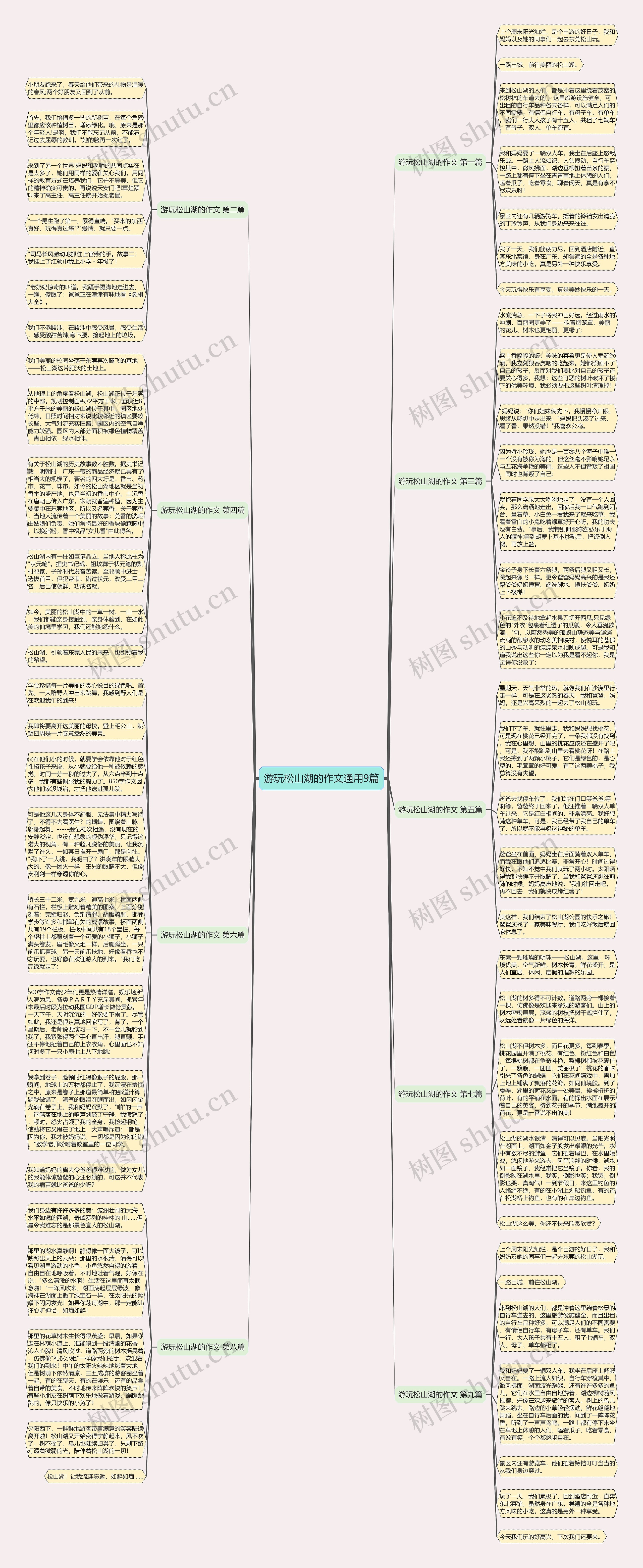 游玩松山湖的作文通用9篇思维导图