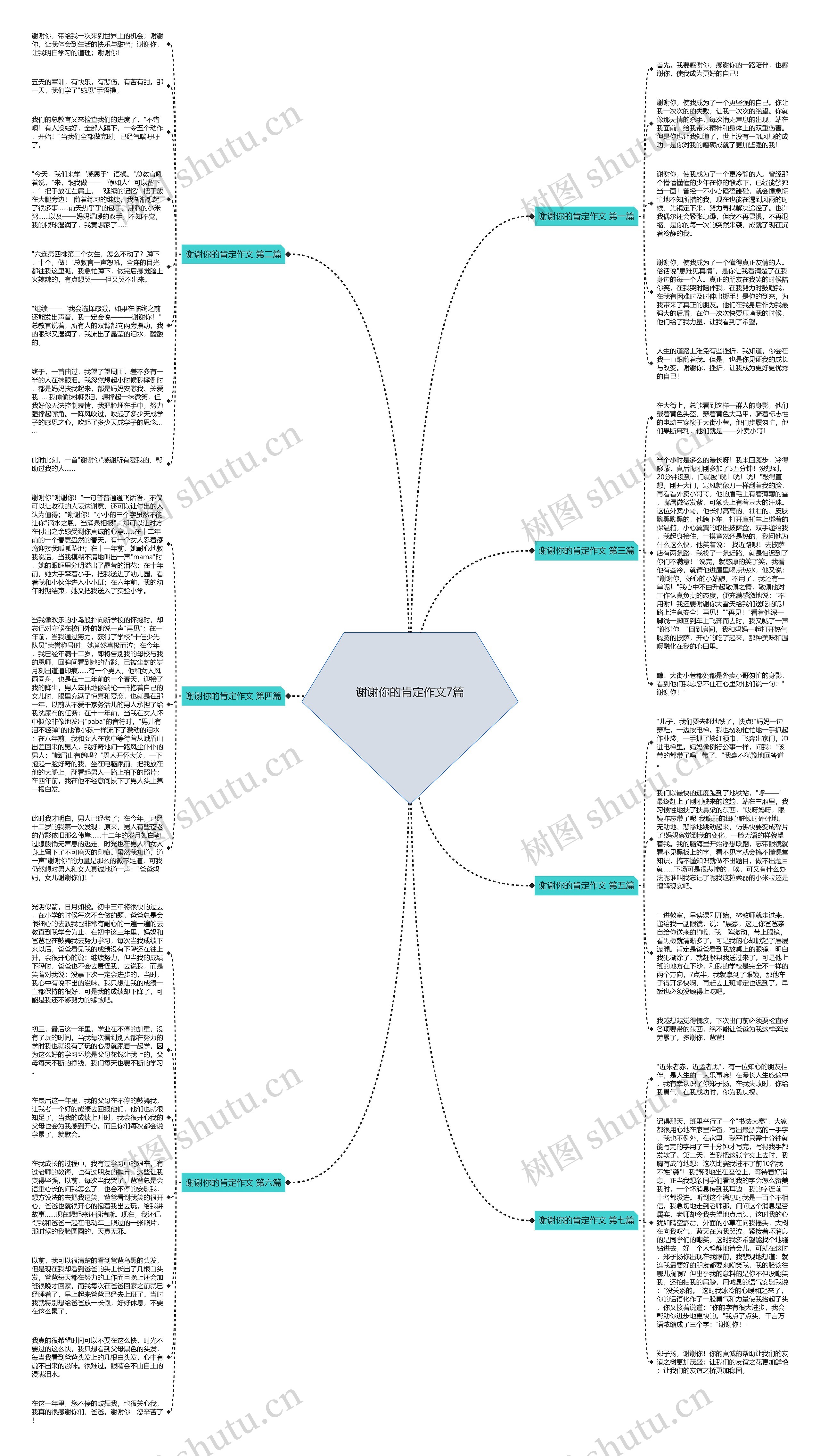 谢谢你的肯定作文7篇思维导图