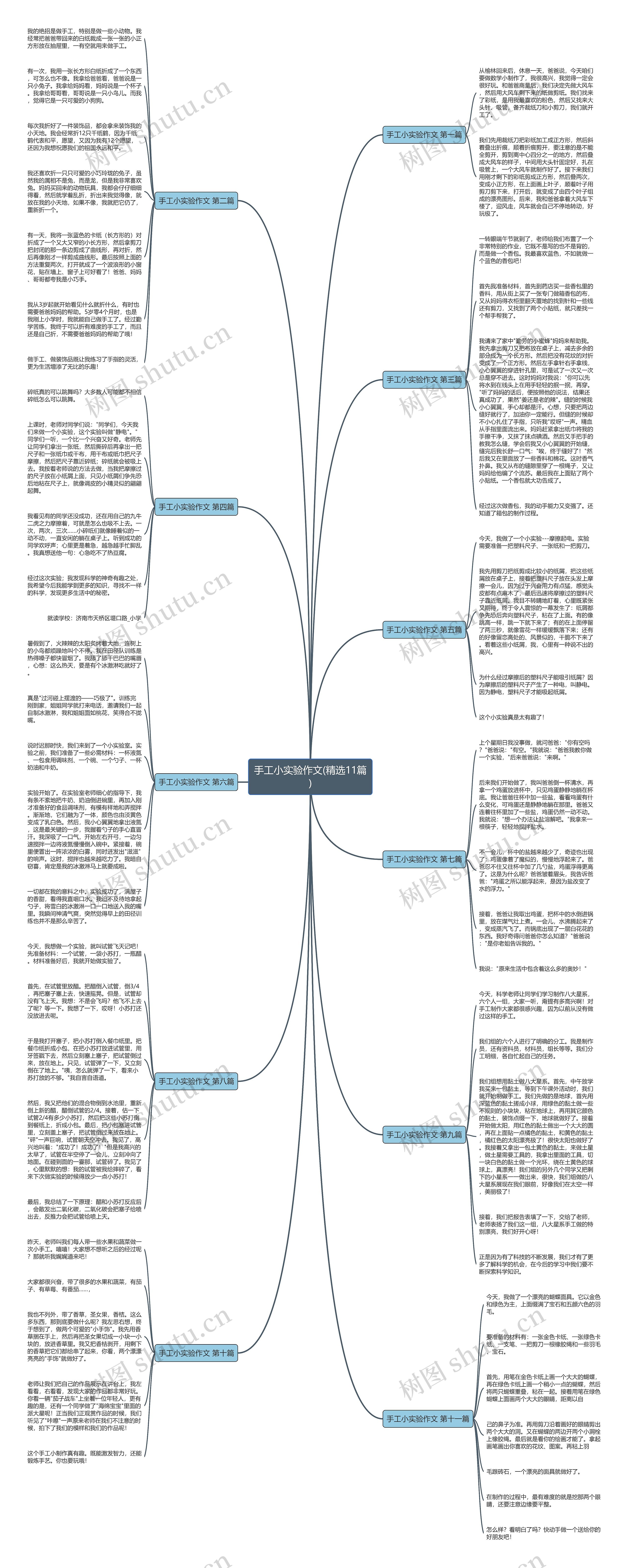 手工小实验作文(精选11篇)思维导图