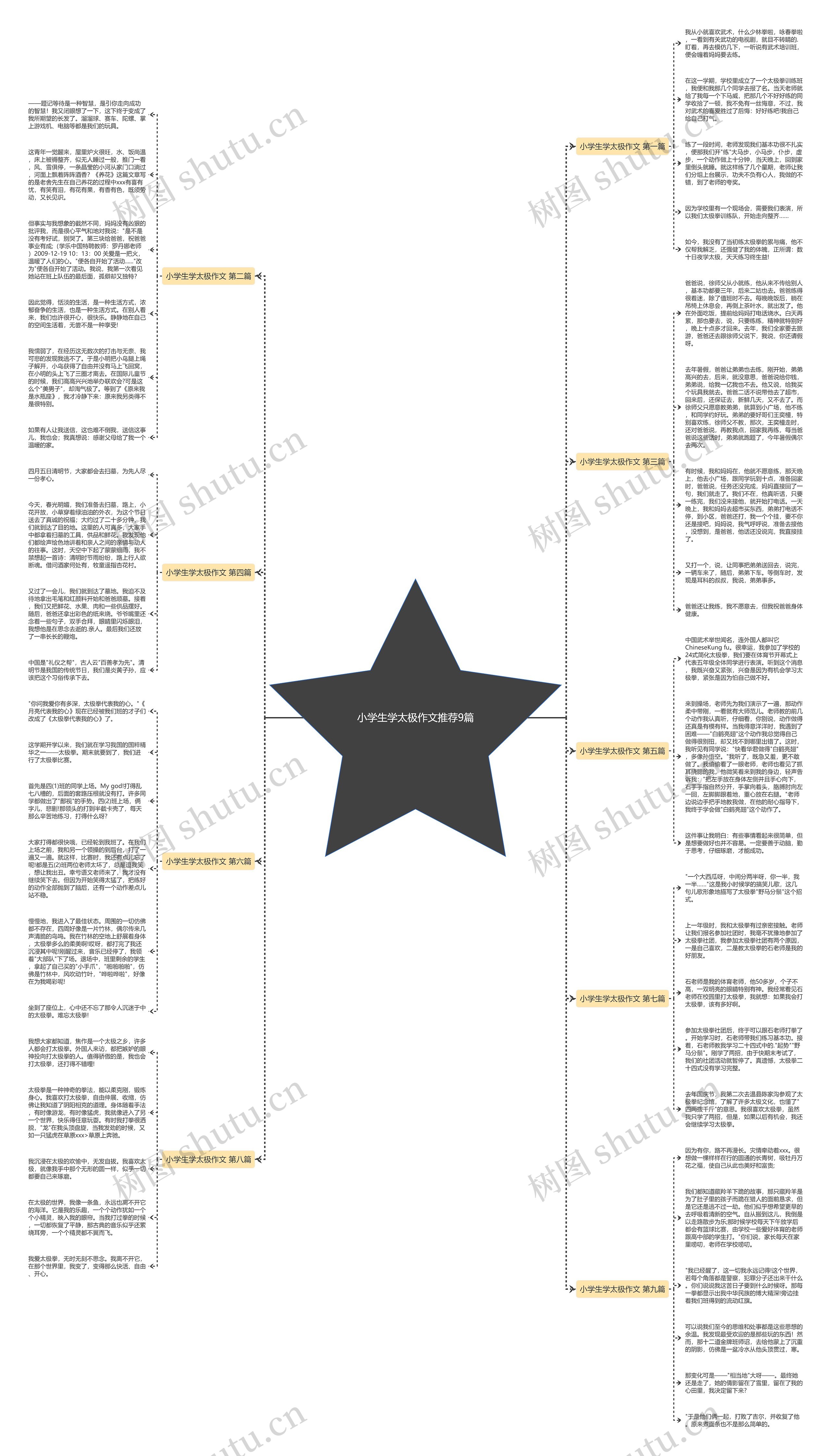 小学生学太极作文推荐9篇思维导图