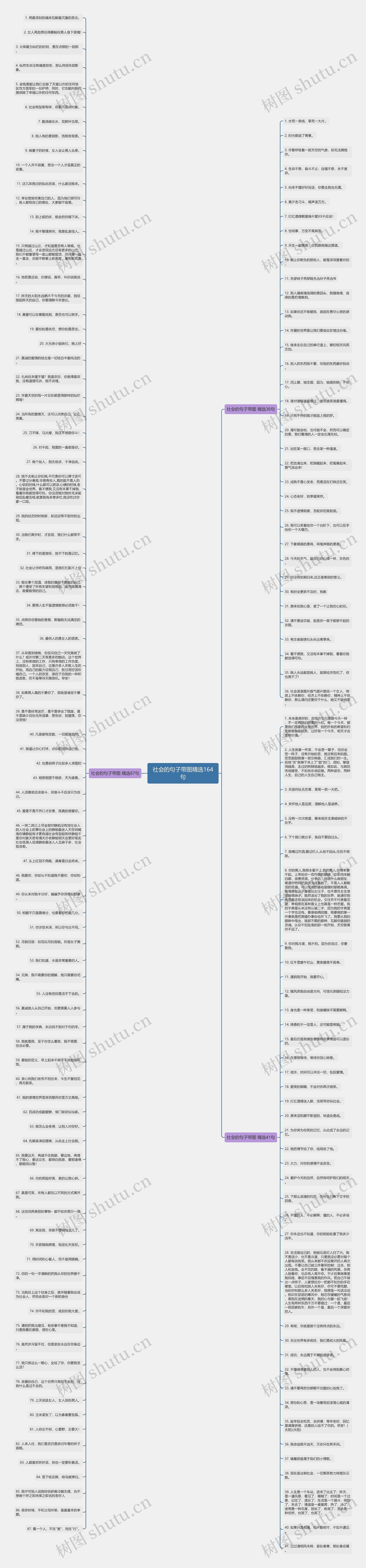 社会的句子带图精选164句思维导图