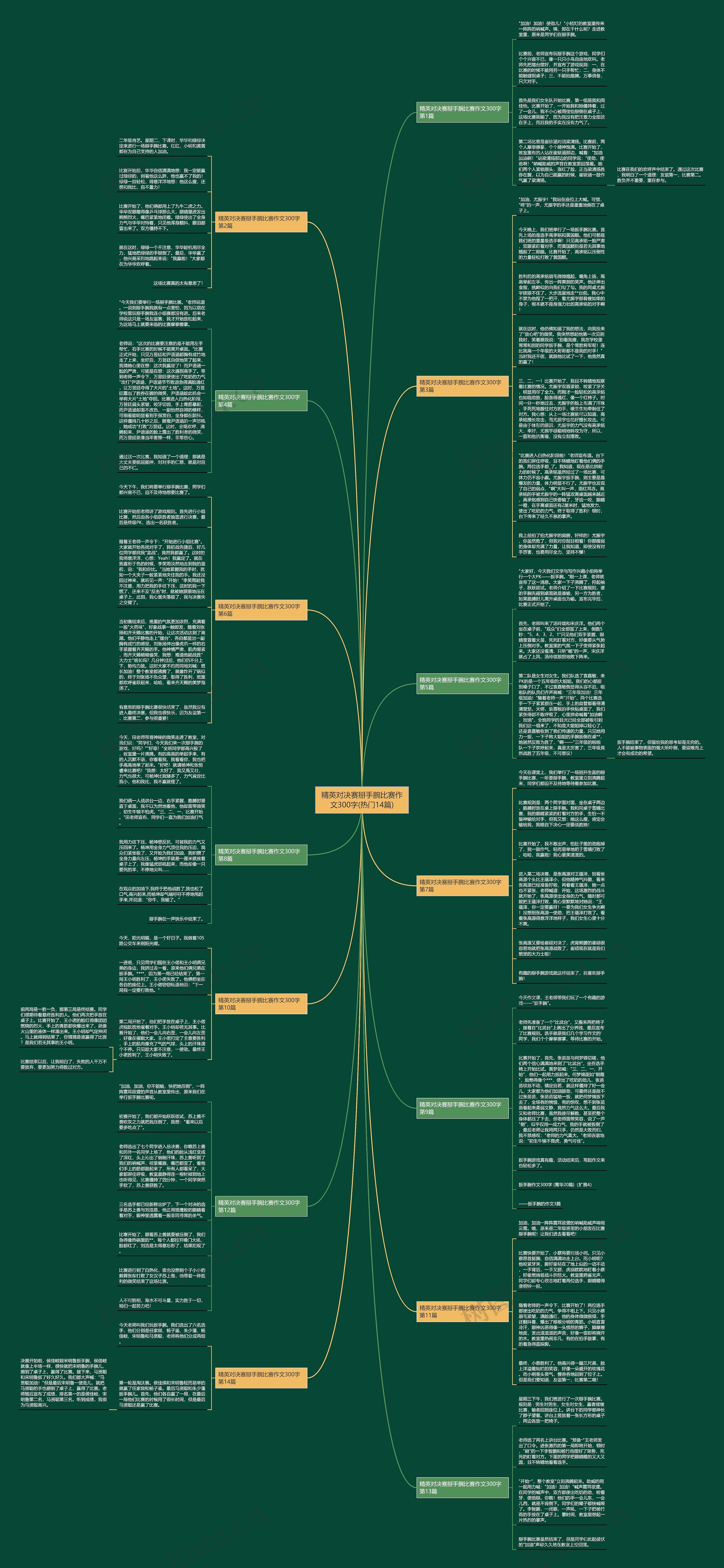 精英对决赛掰手腕比赛作文300字(热门14篇)思维导图