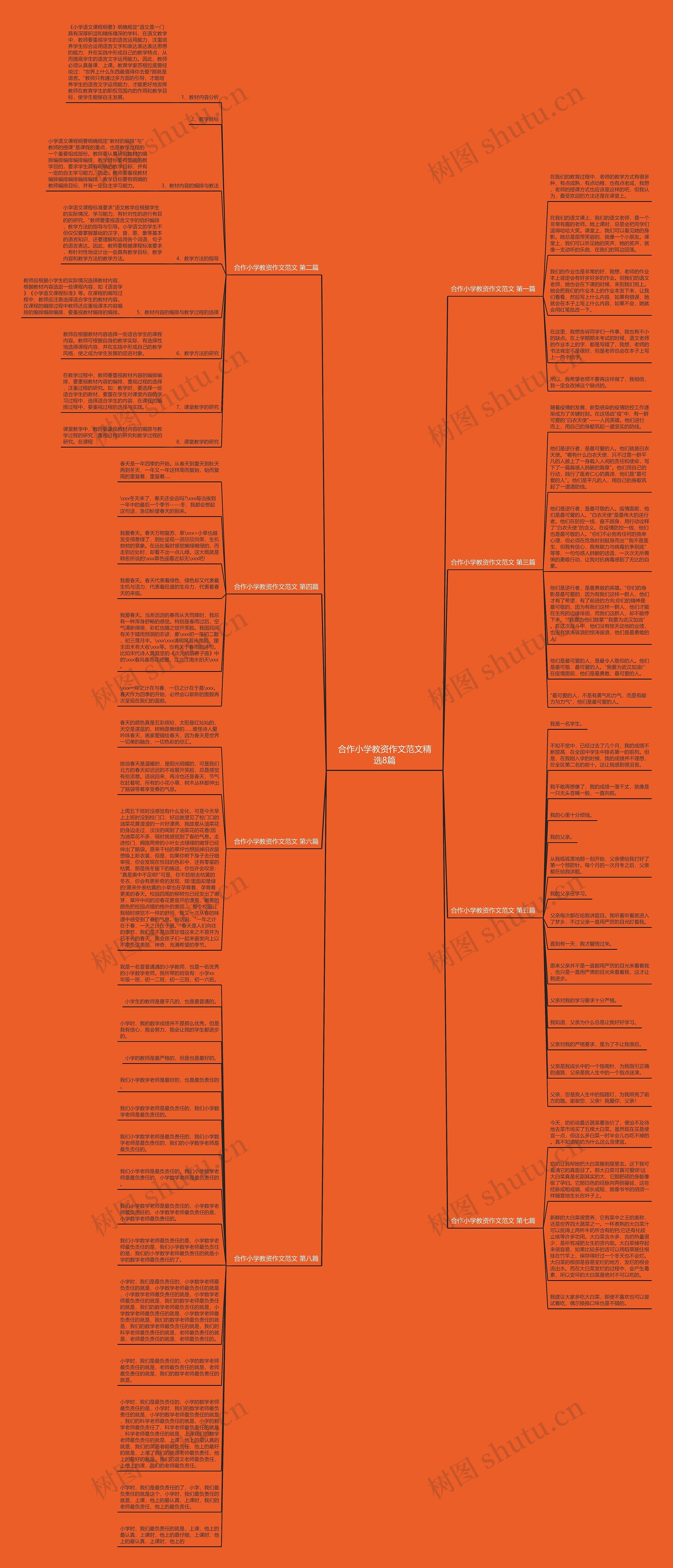 合作小学教资作文范文精选8篇思维导图