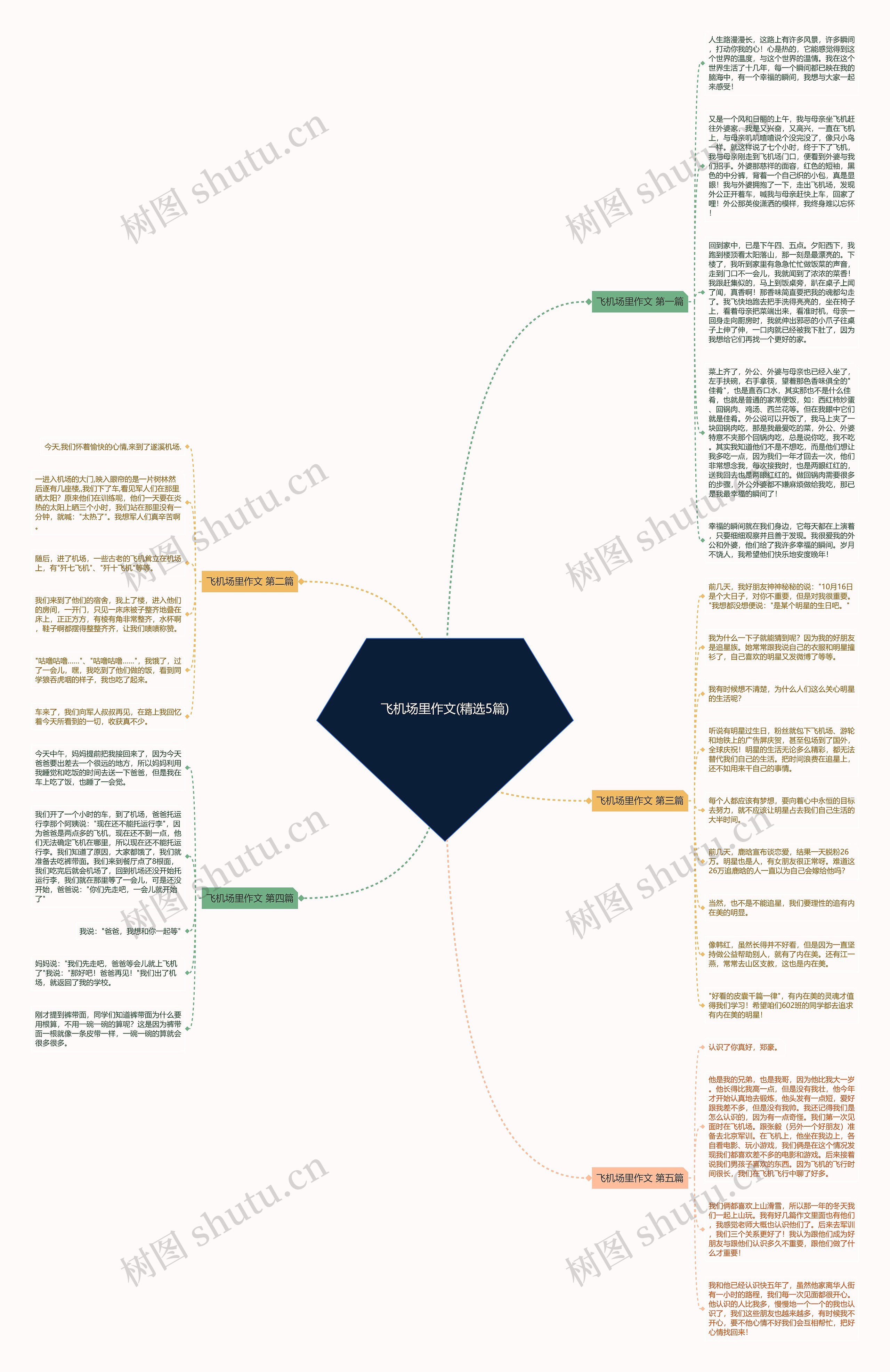 飞机场里作文(精选5篇)思维导图