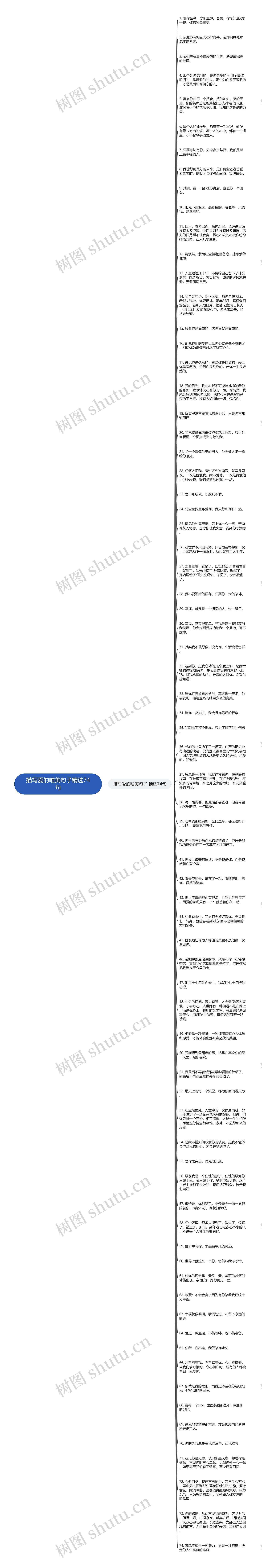 描写爱的唯美句子精选74句思维导图