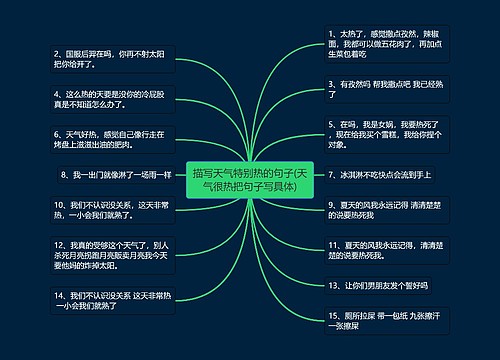 描写天气特别热的句子(天气很热把句子写具体)