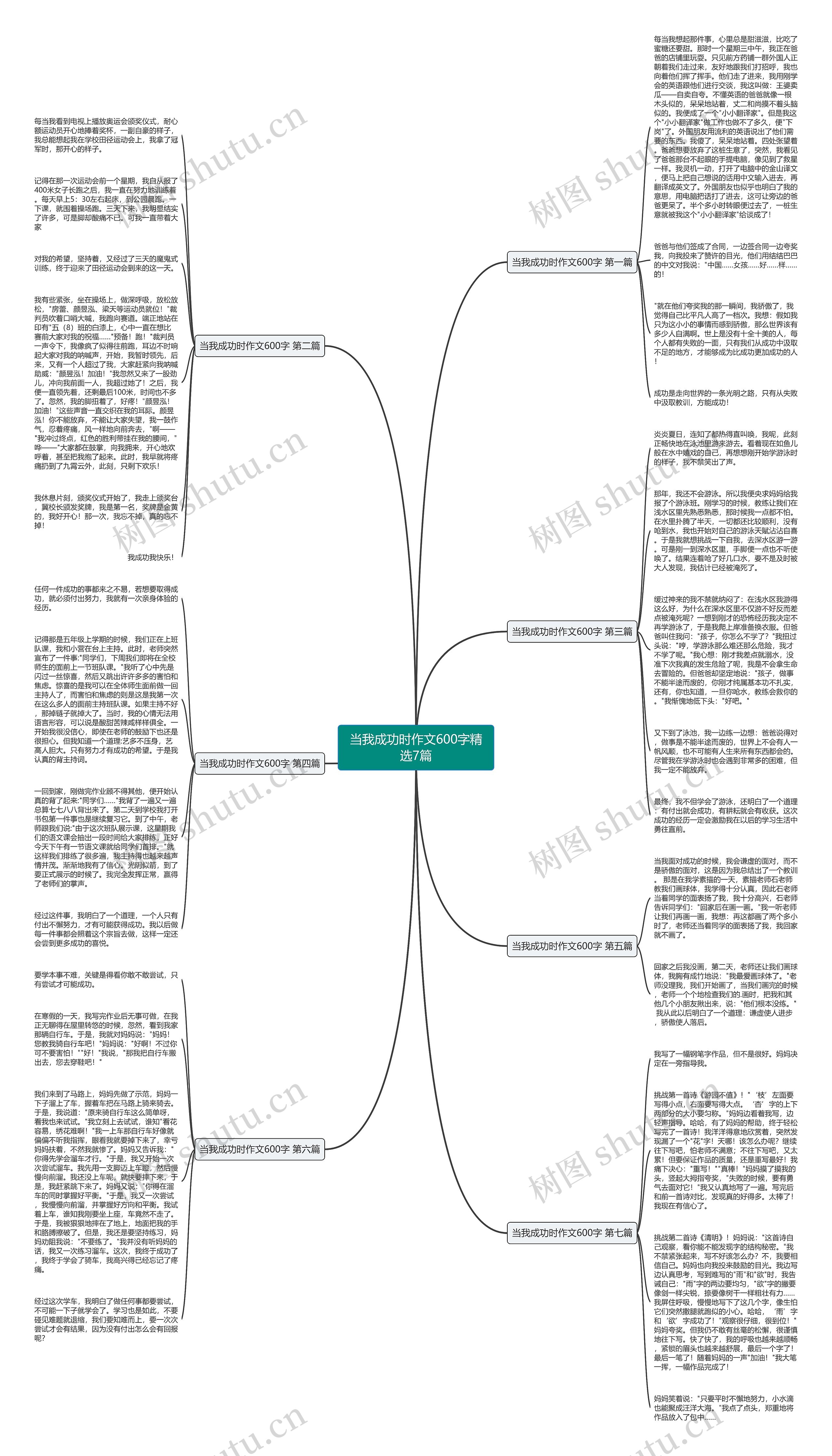 当我成功时作文600字精选7篇思维导图