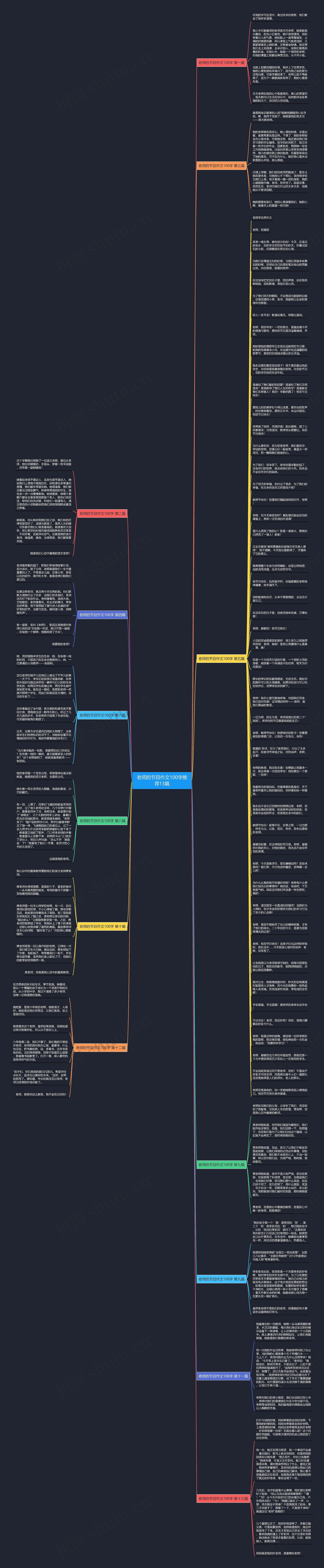 老师的节目作文100字推荐13篇思维导图