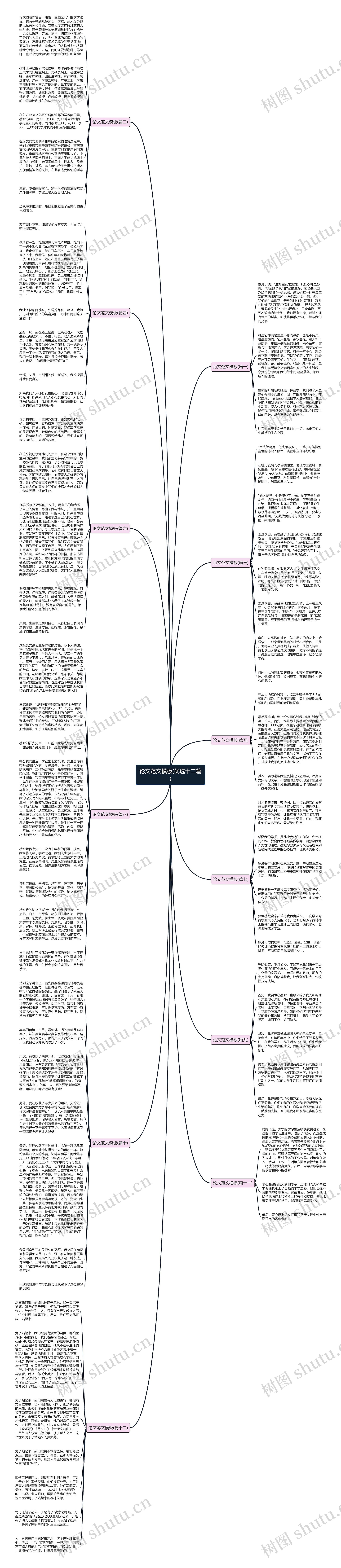 论文范文(优选十二篇)思维导图
