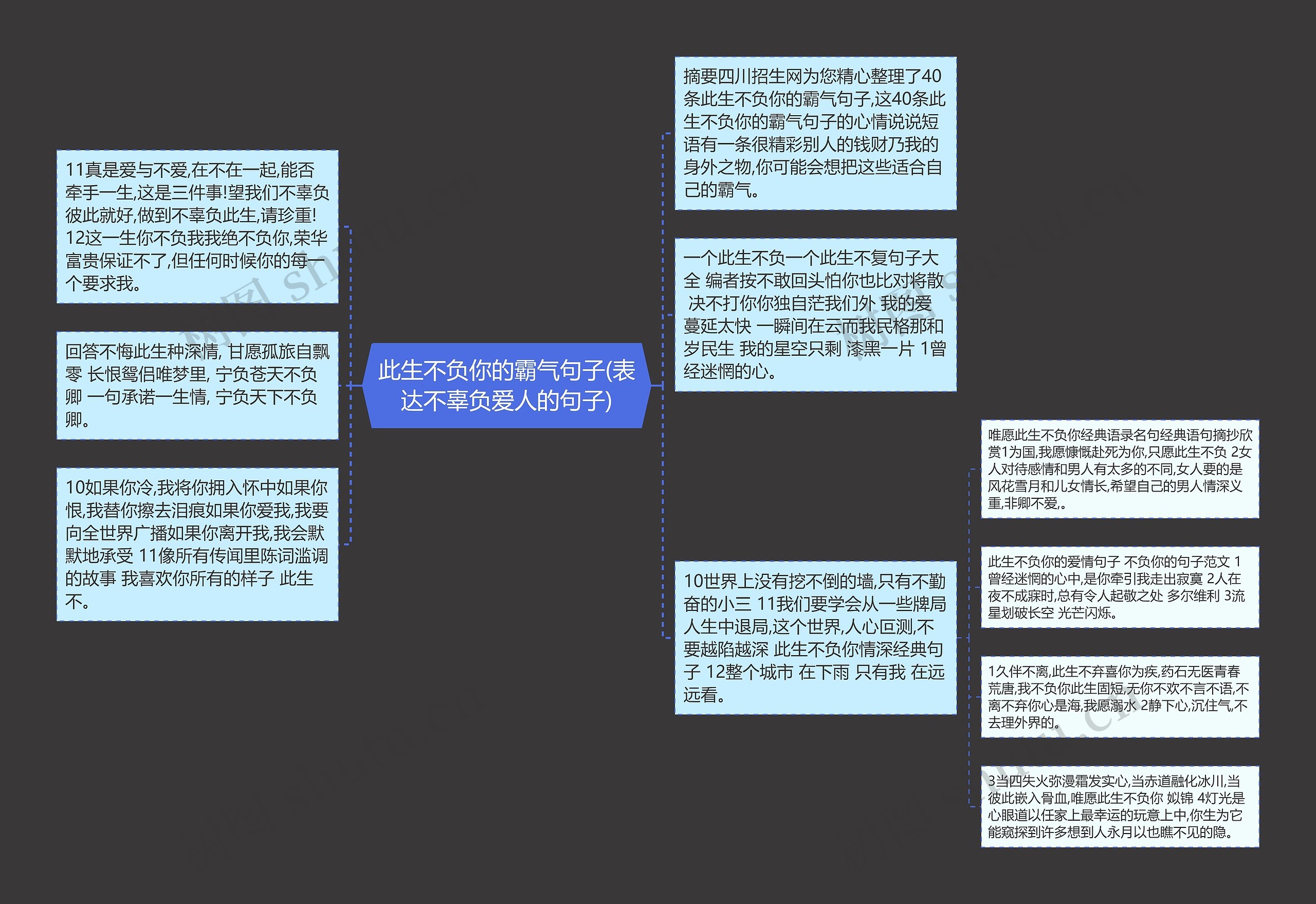 此生不负你的霸气句子(表达不辜负爱人的句子)思维导图