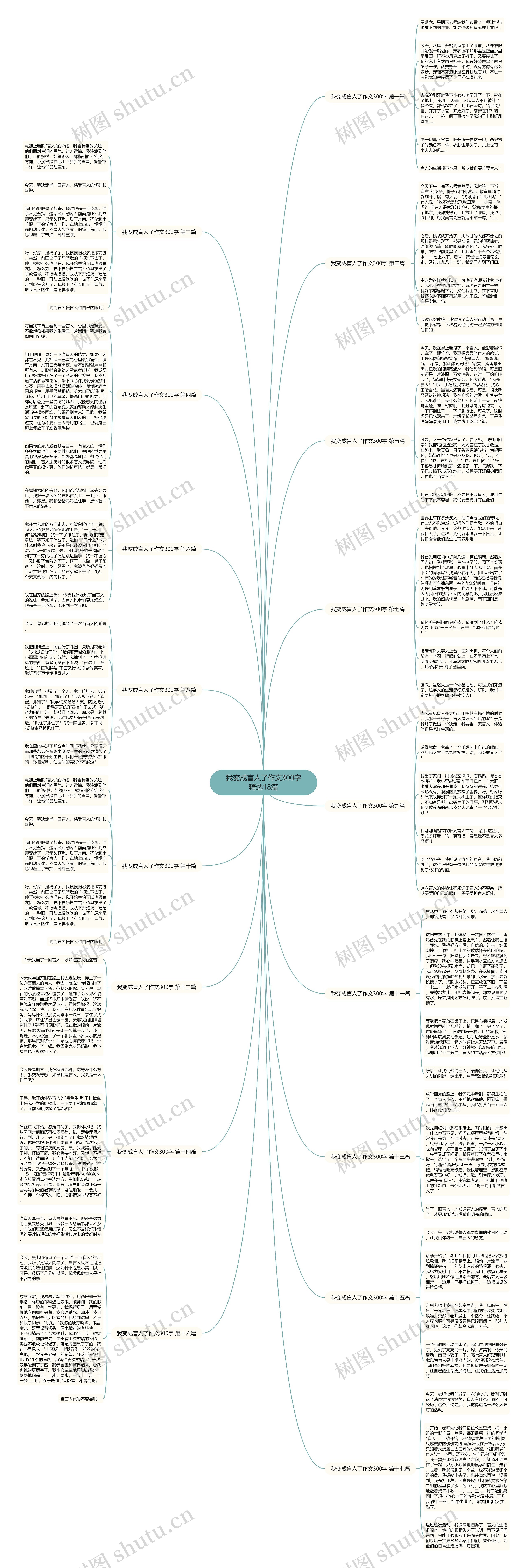 我变成盲人了作文300字精选18篇思维导图