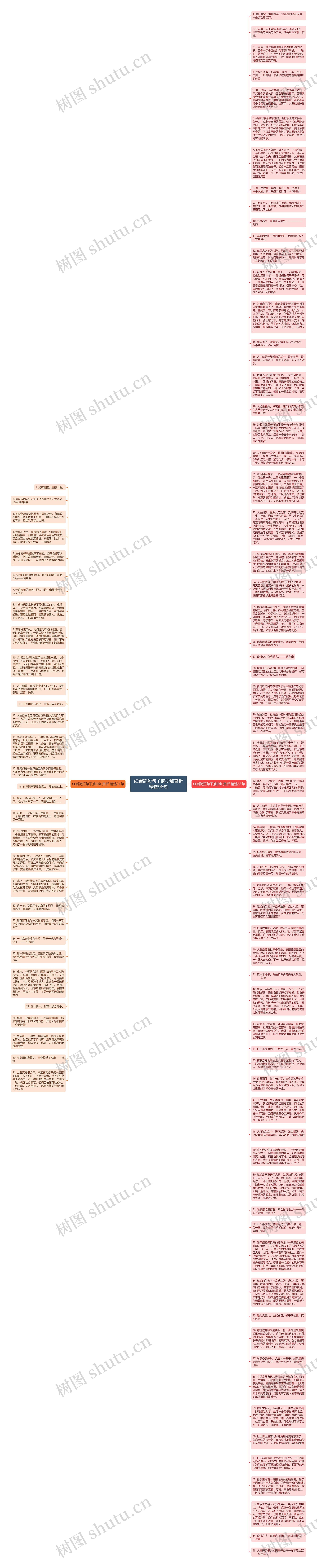 红岩简短句子摘抄加赏析精选96句思维导图