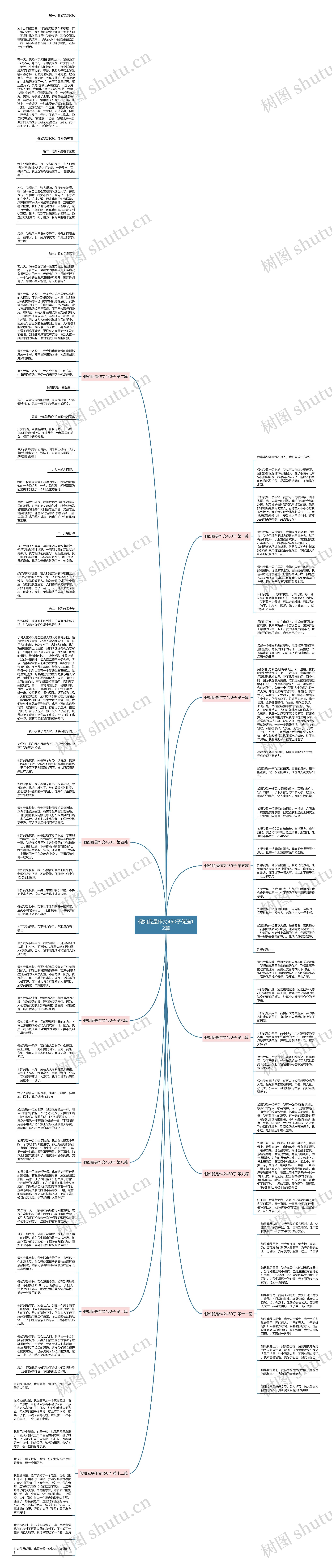 假如我是作文450子优选12篇思维导图