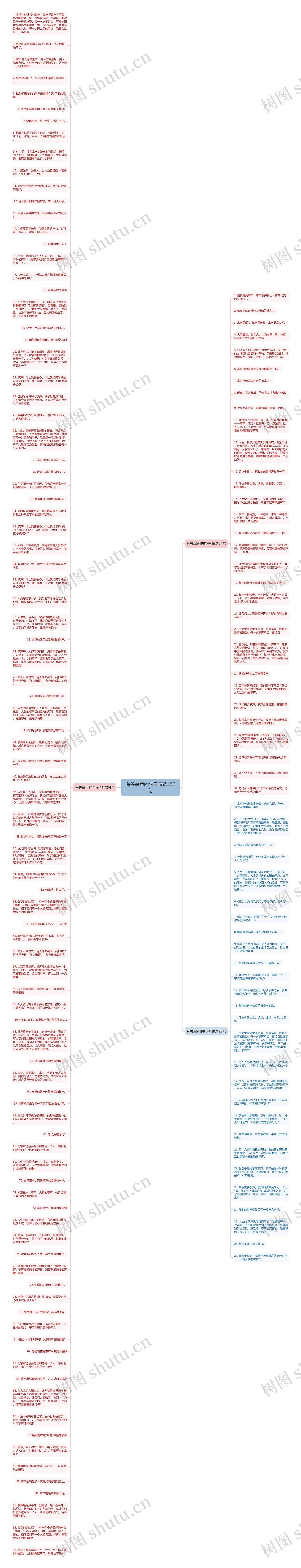 有关掌声的句子精选152句思维导图