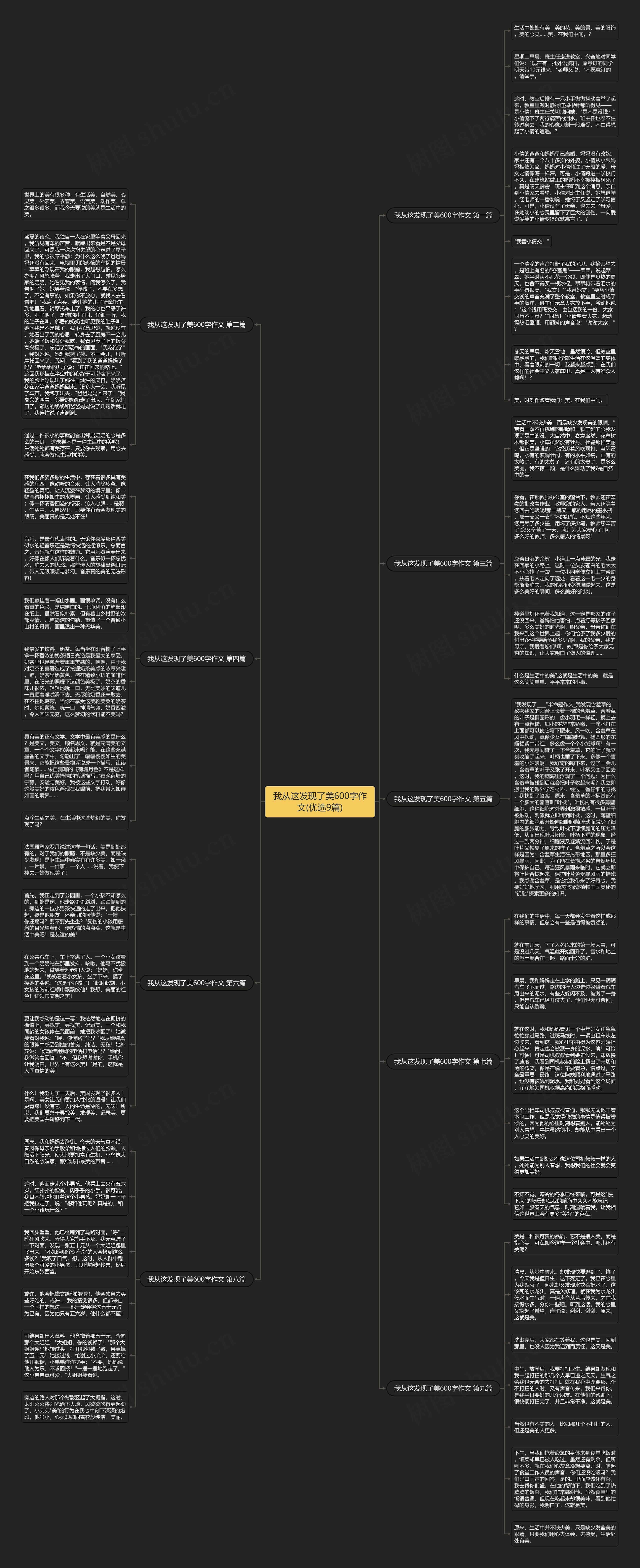 我从这发现了美600字作文(优选9篇)思维导图