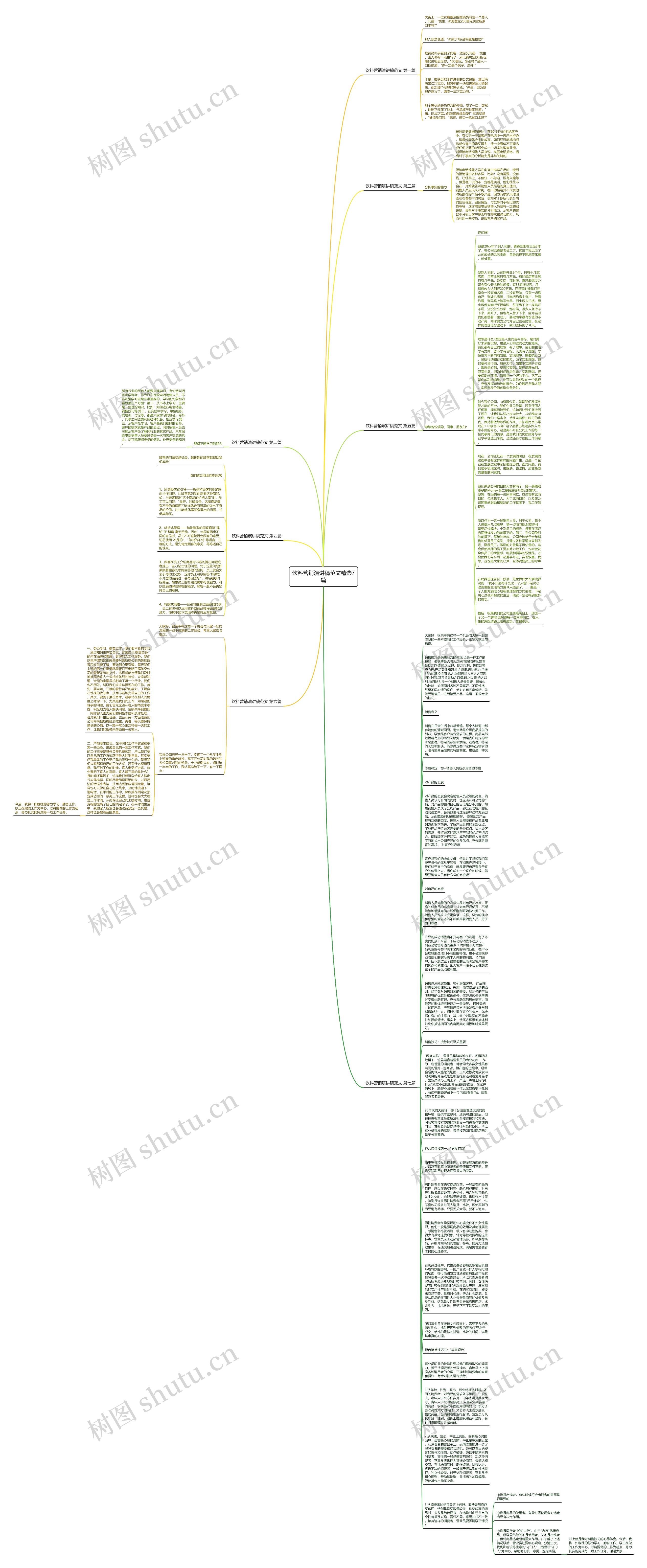 饮料营销演讲稿范文精选7篇思维导图