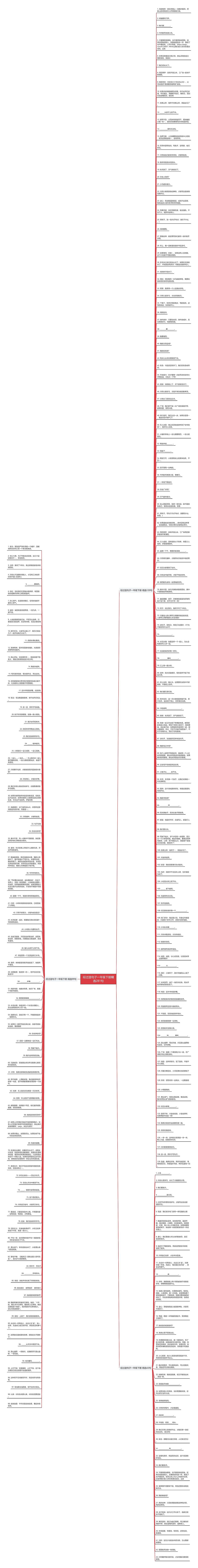 经过造句子一年级下册精选281句思维导图