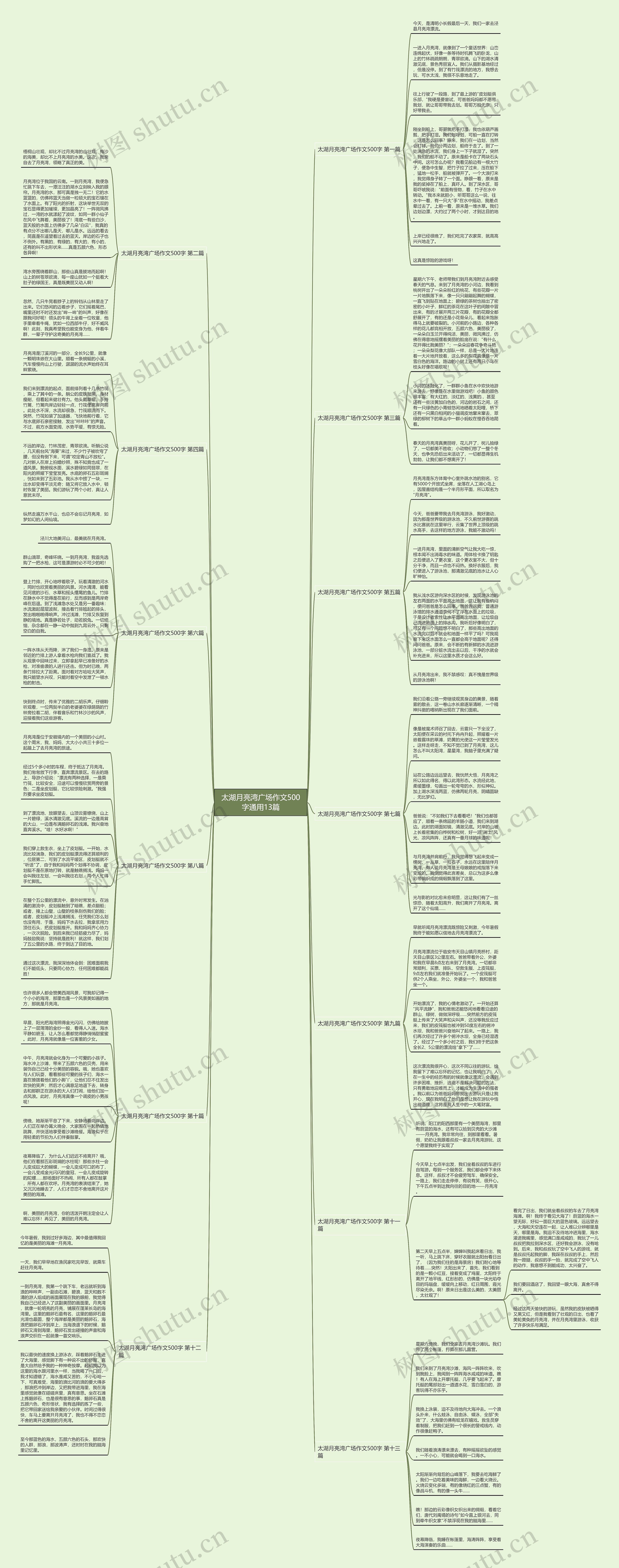 太湖月亮湾广场作文500字通用13篇思维导图