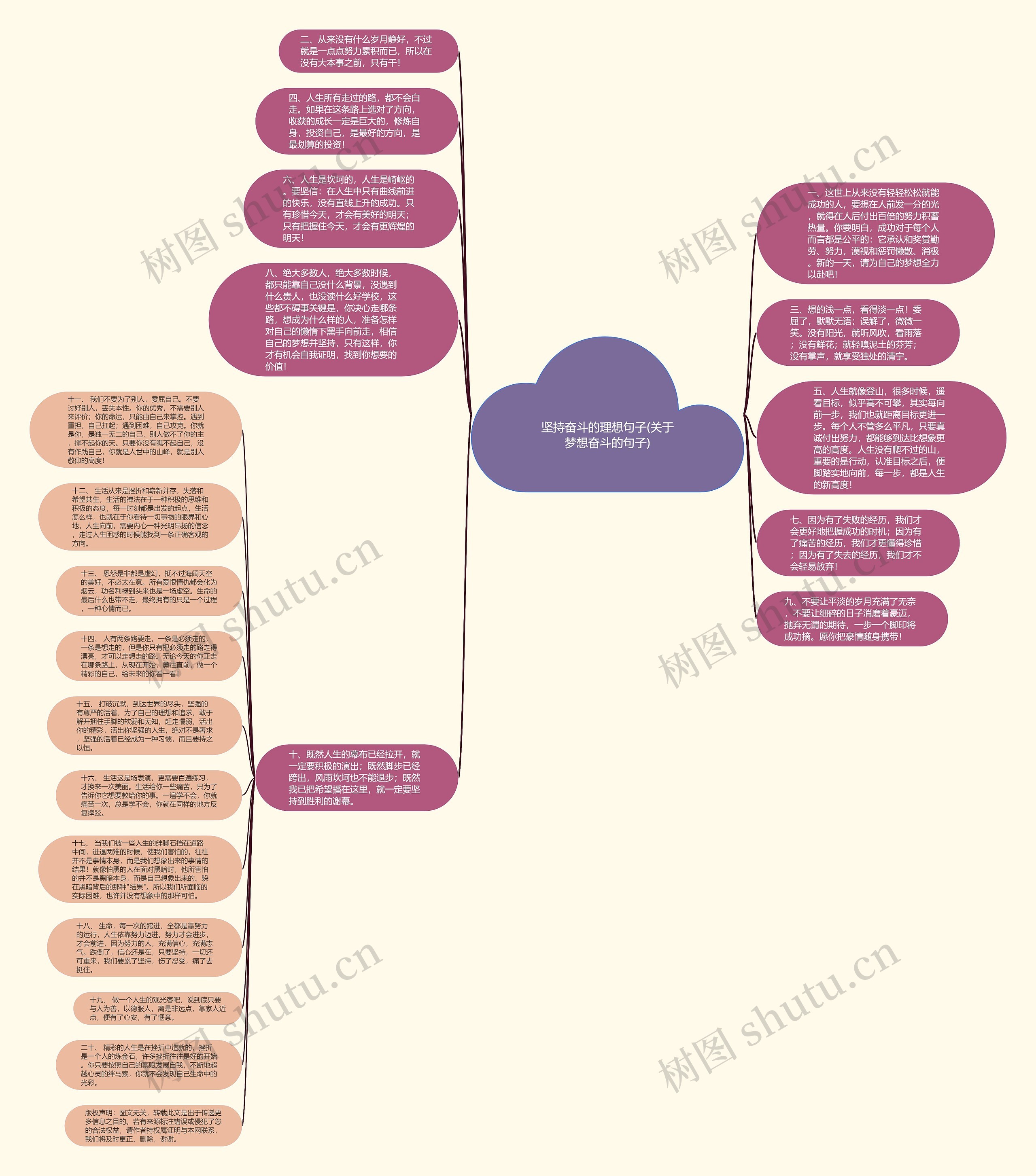 坚持奋斗的理想句子(关于梦想奋斗的句子)思维导图